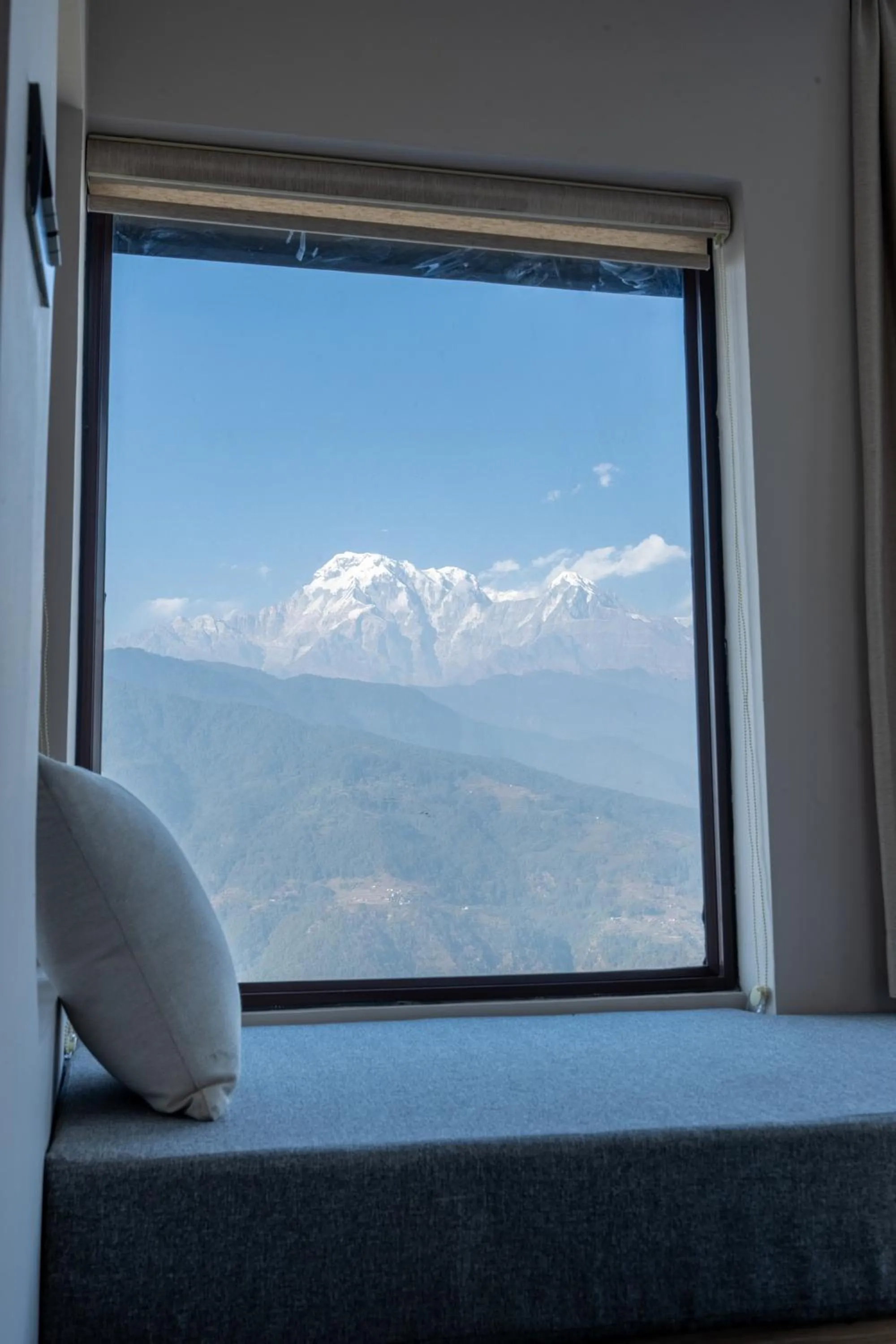 Bed in Nana Mountain Resort Mt Annapurna View