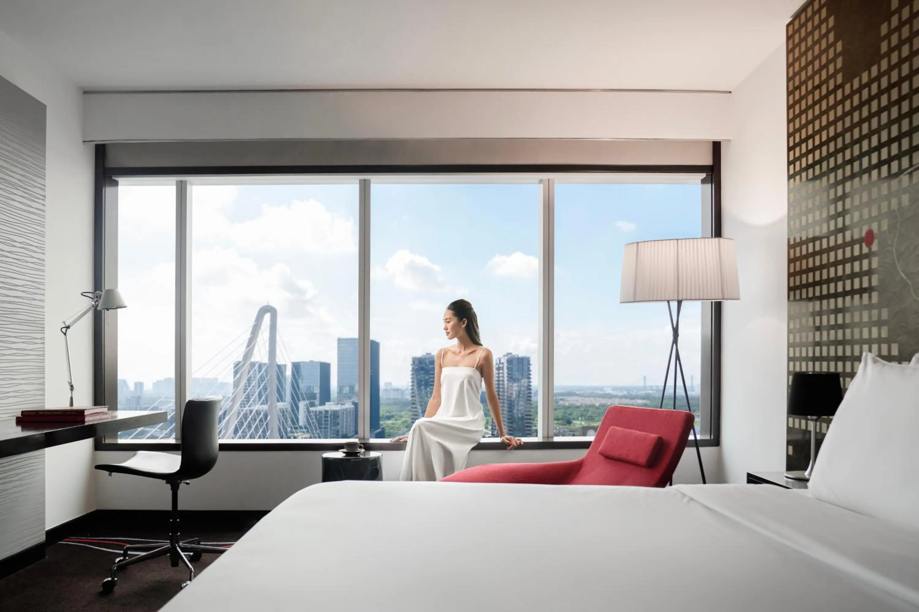 View (from property/room), Bed in Le Meridien Saigon