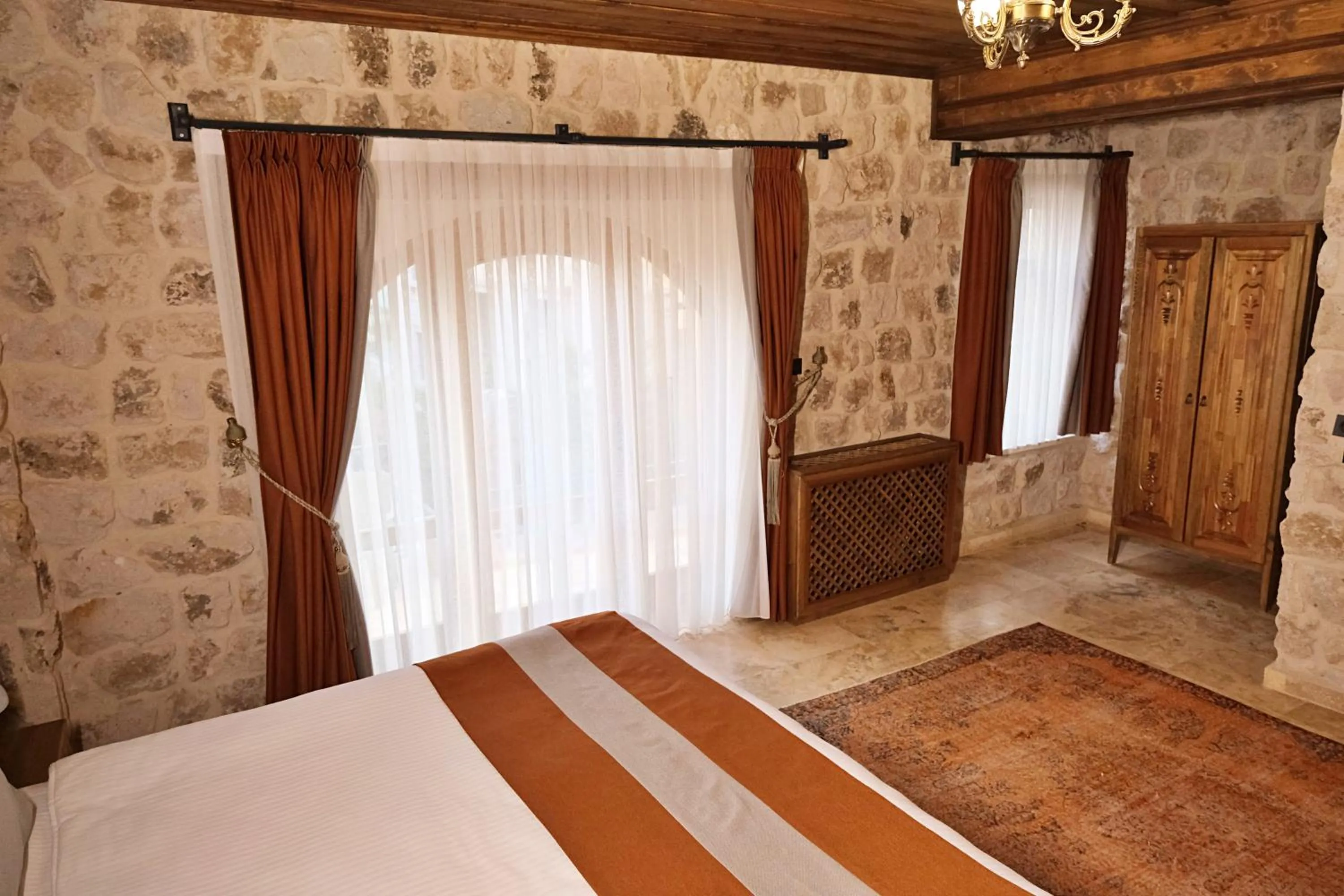 Bed in Unique Cappadocia Palace