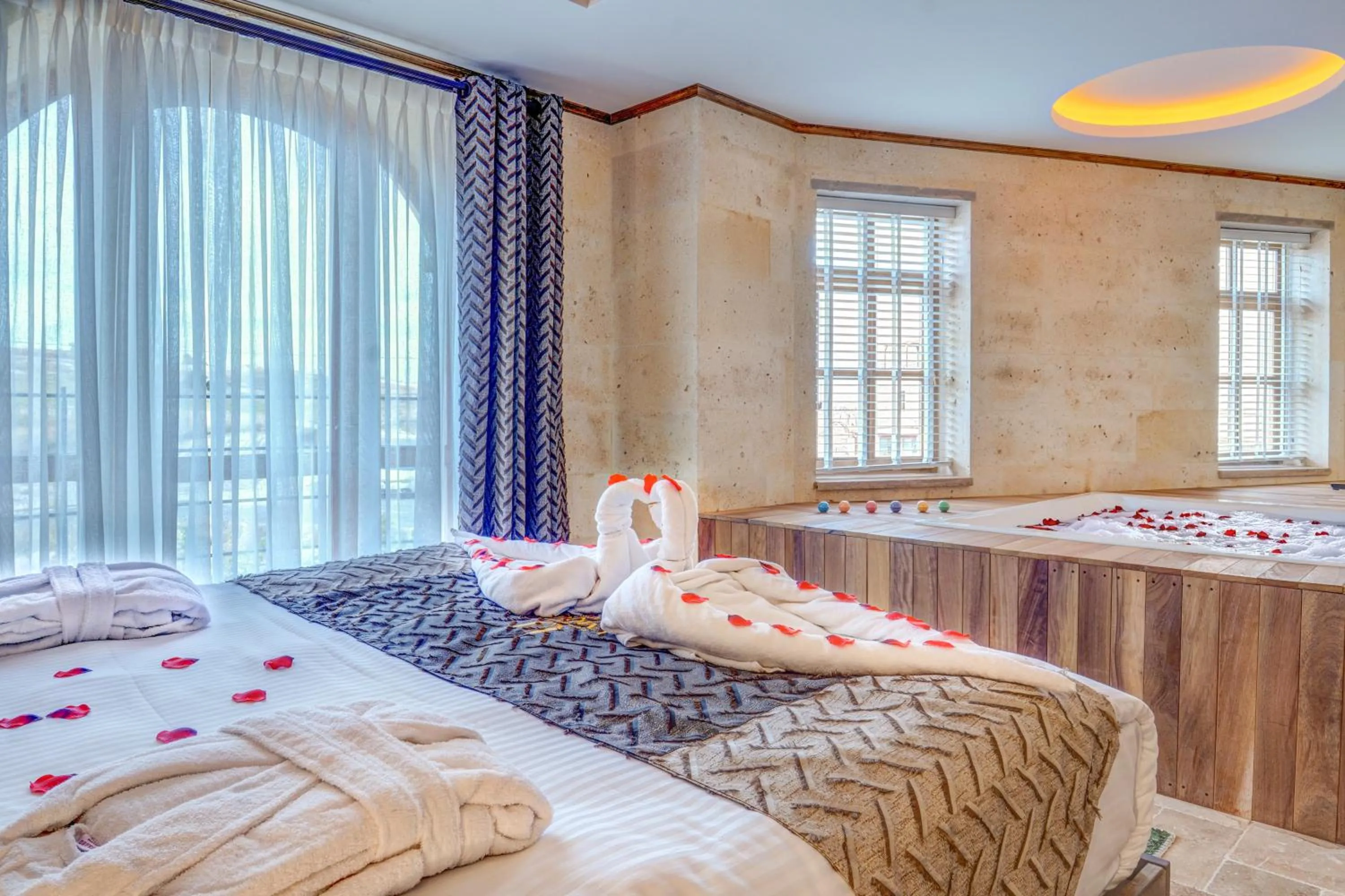 Bed in Unique Cappadocia Palace