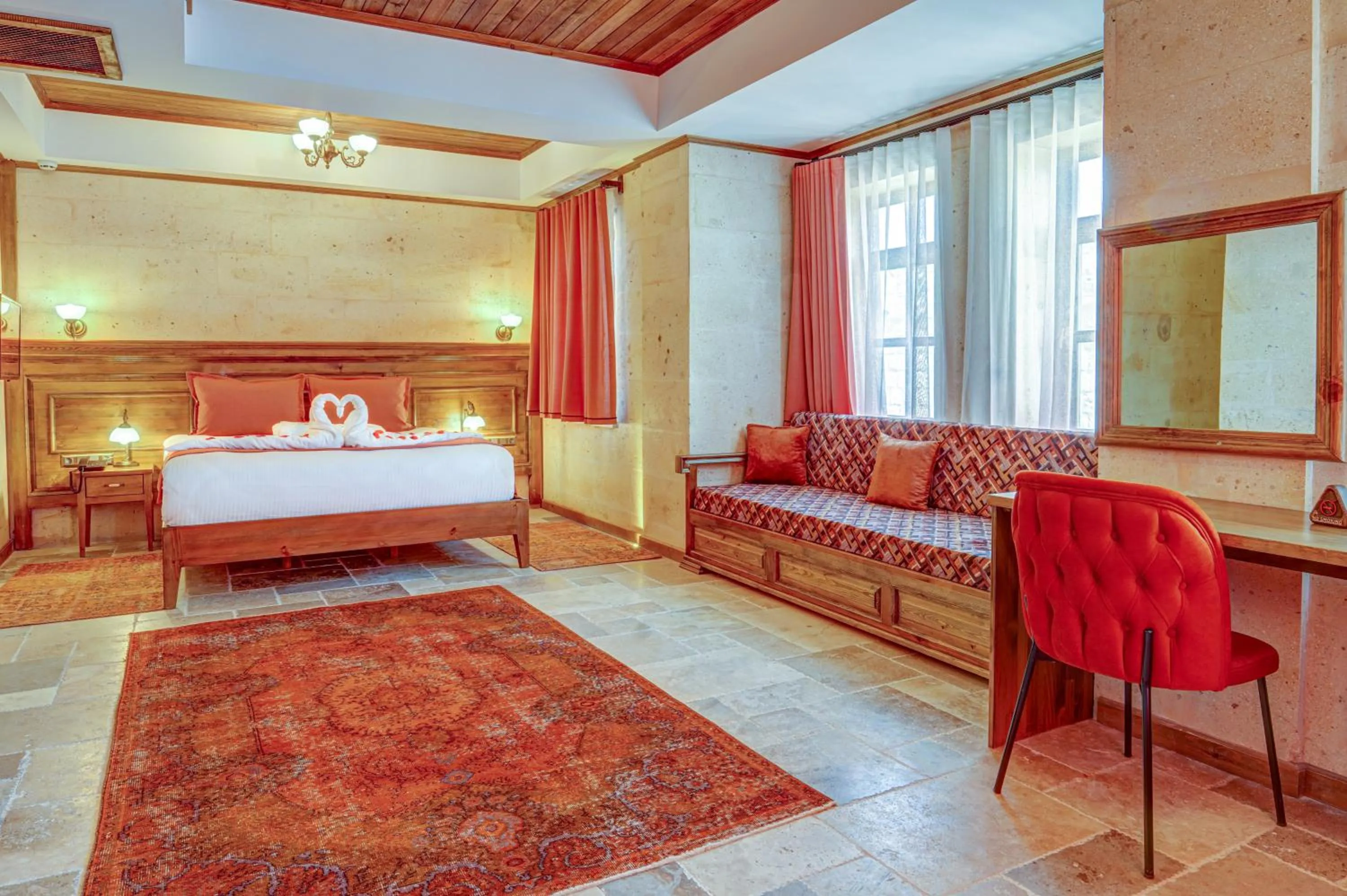 Photo of the whole room, Bed in Unique Cappadocia Palace