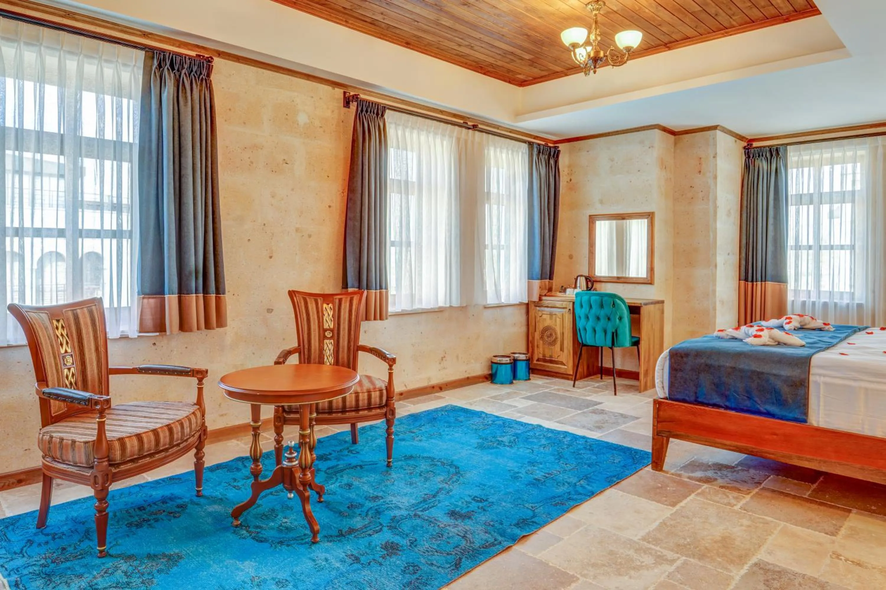 Photo of the whole room, Bed in Unique Cappadocia Palace