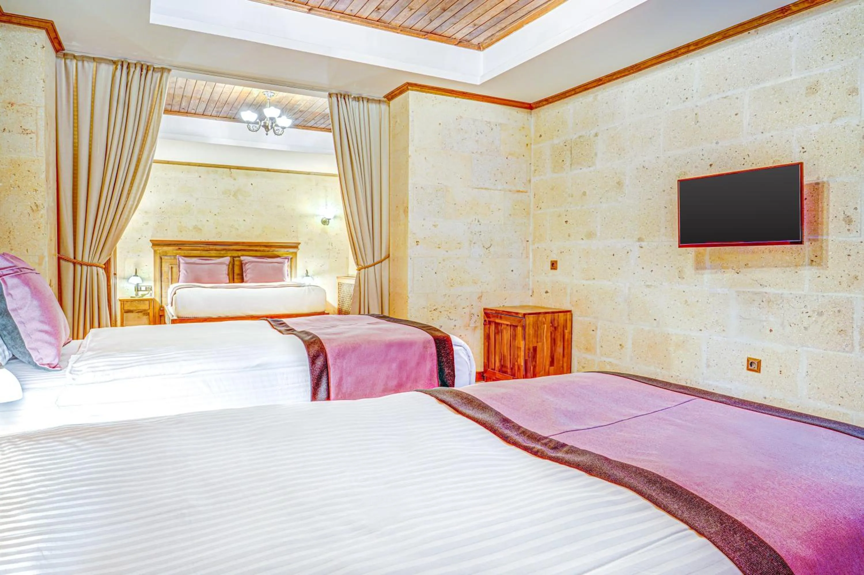 Bed in Unique Cappadocia Palace