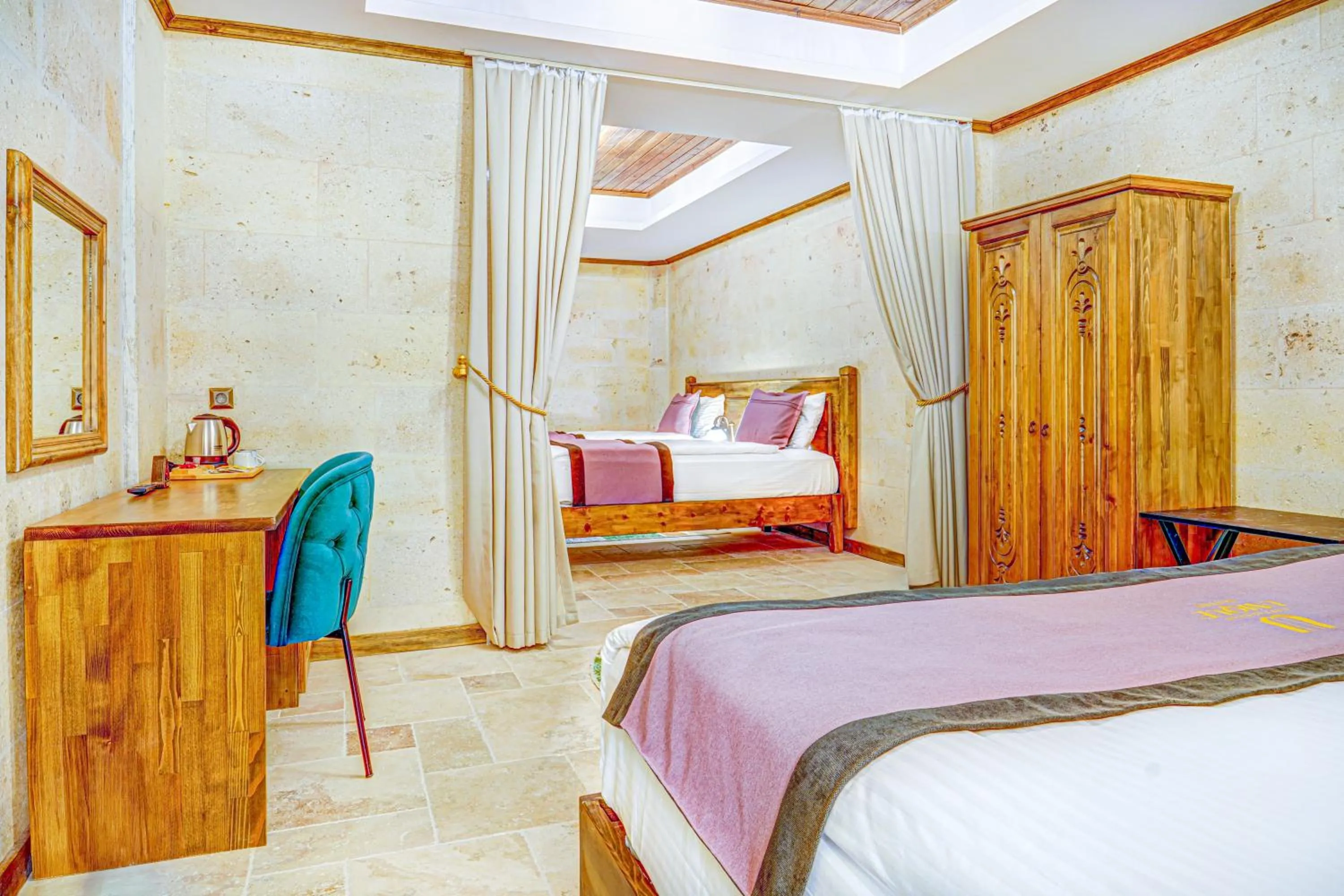 Bed in Unique Cappadocia Palace