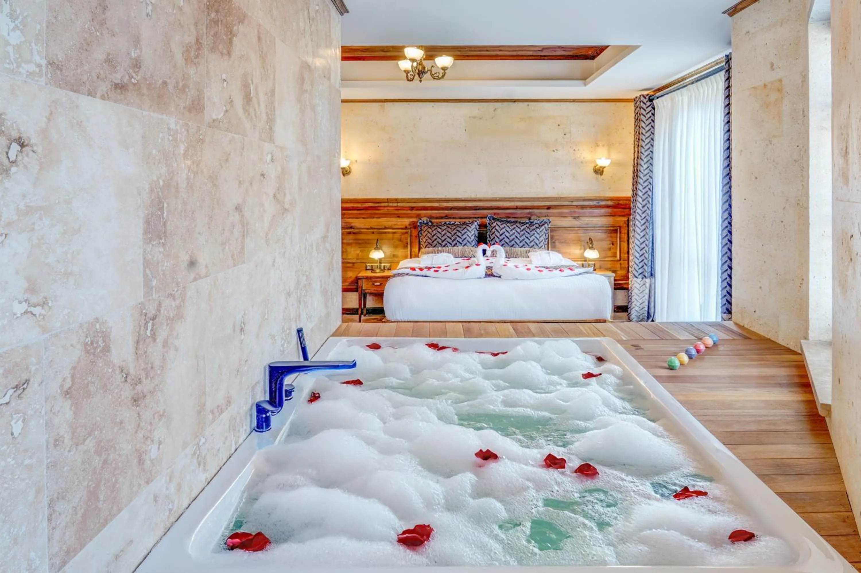 Bed in Unique Cappadocia Palace