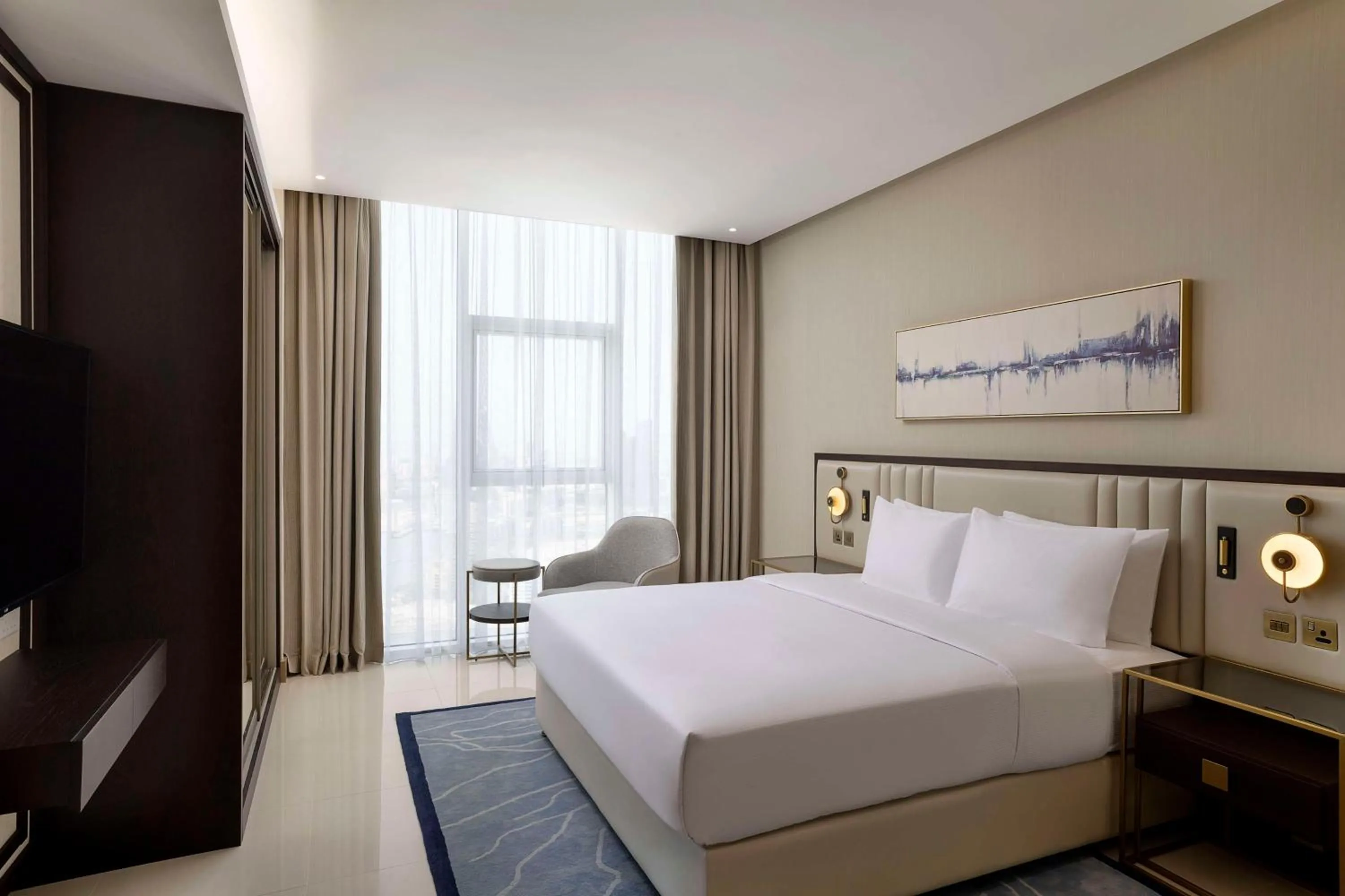 Bed in Hilton Bahrain City Centre Hotel & Residences