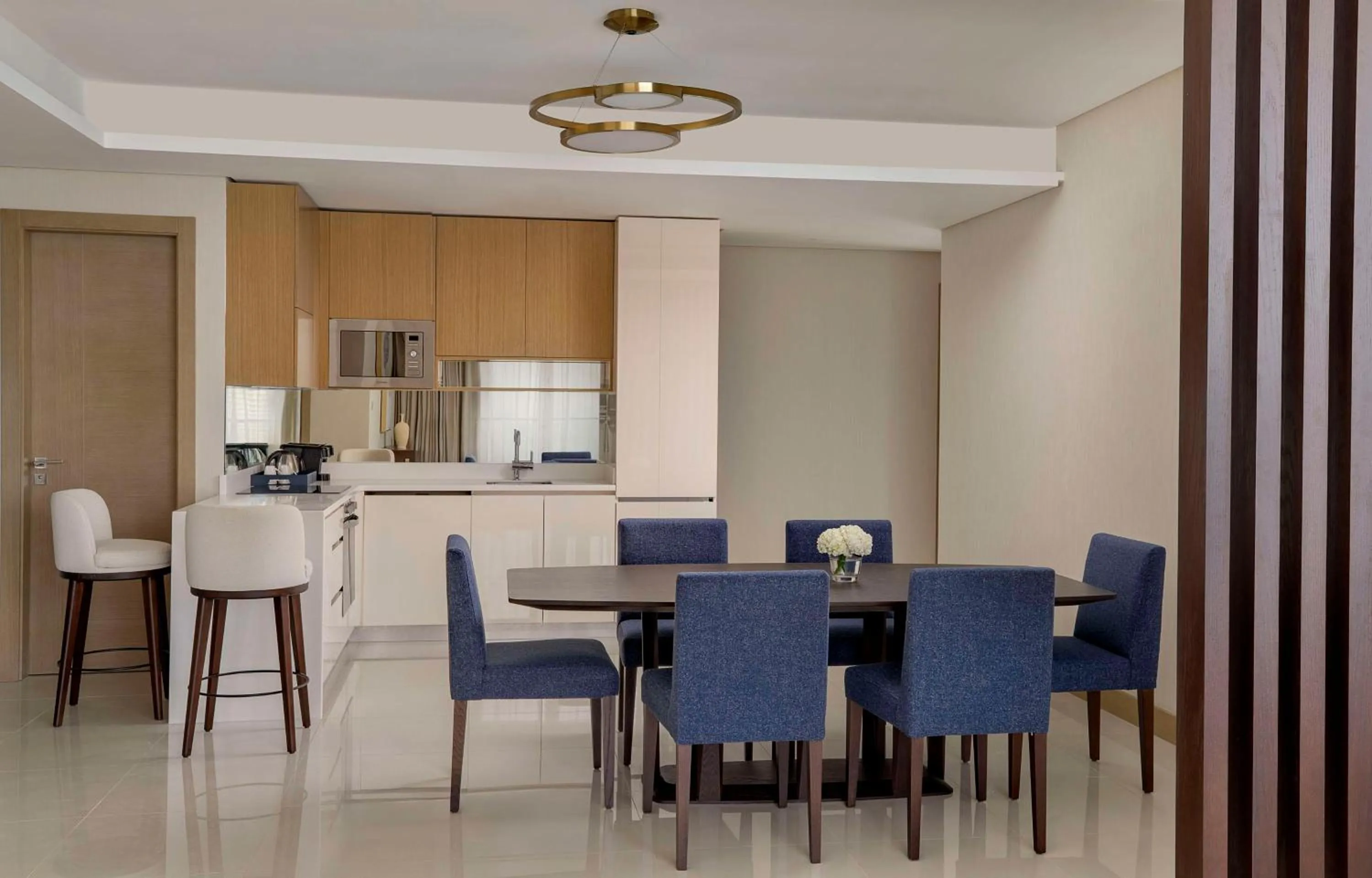 Kitchen or kitchenette in Hilton Bahrain City Centre Hotel & Residences
