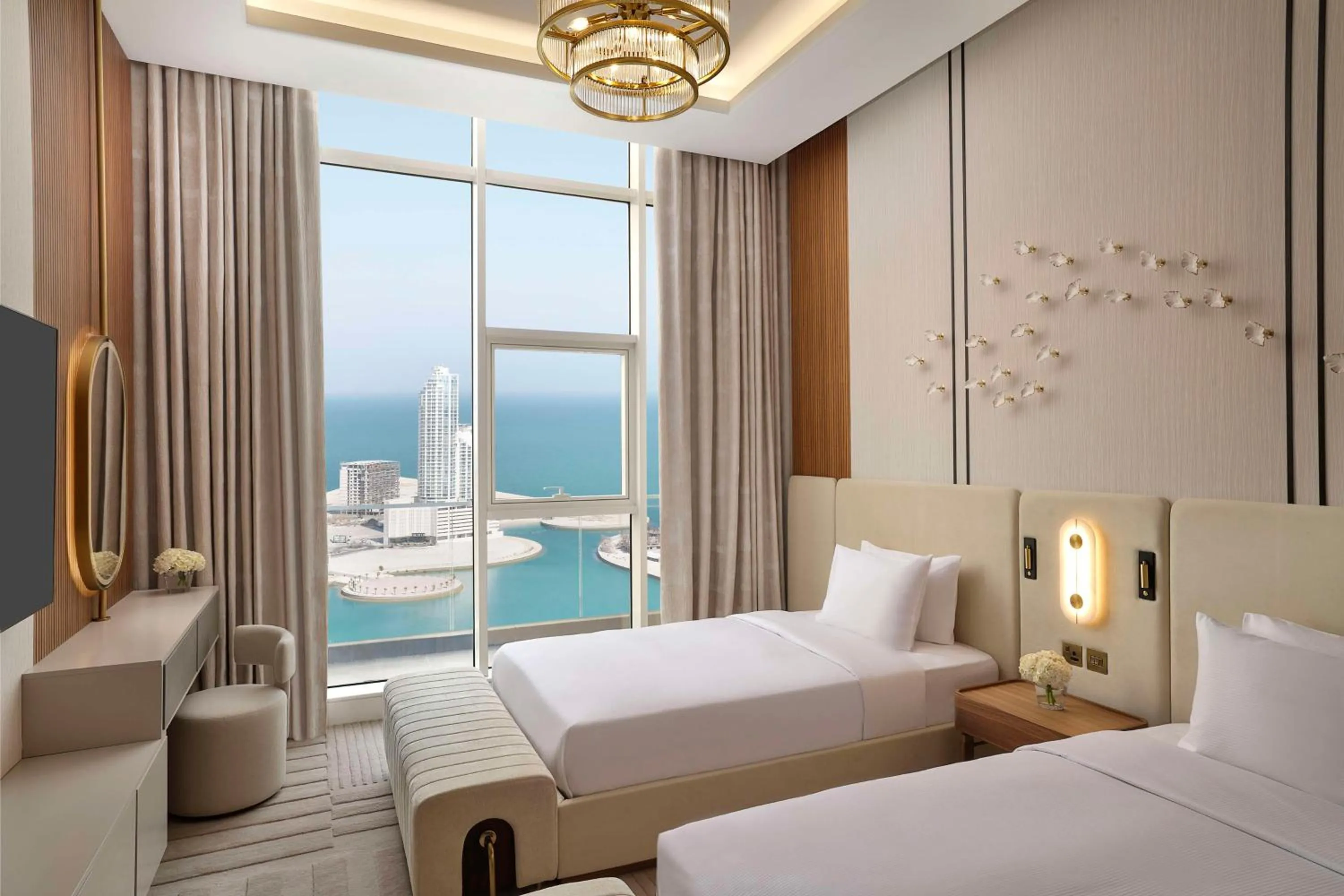 Bed in Hilton Bahrain City Centre Hotel & Residences