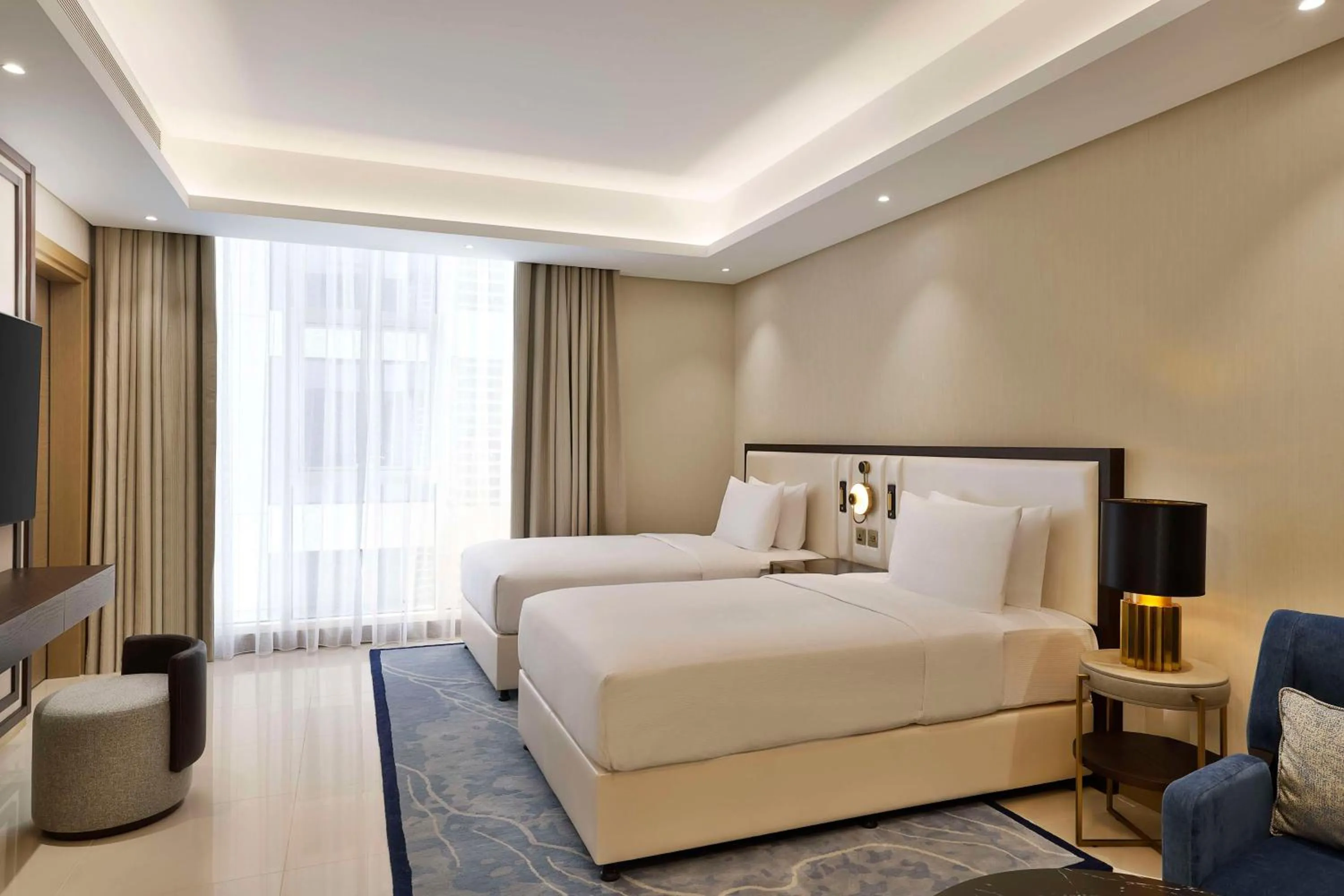 Bed in Hilton Bahrain City Centre Hotel & Residences
