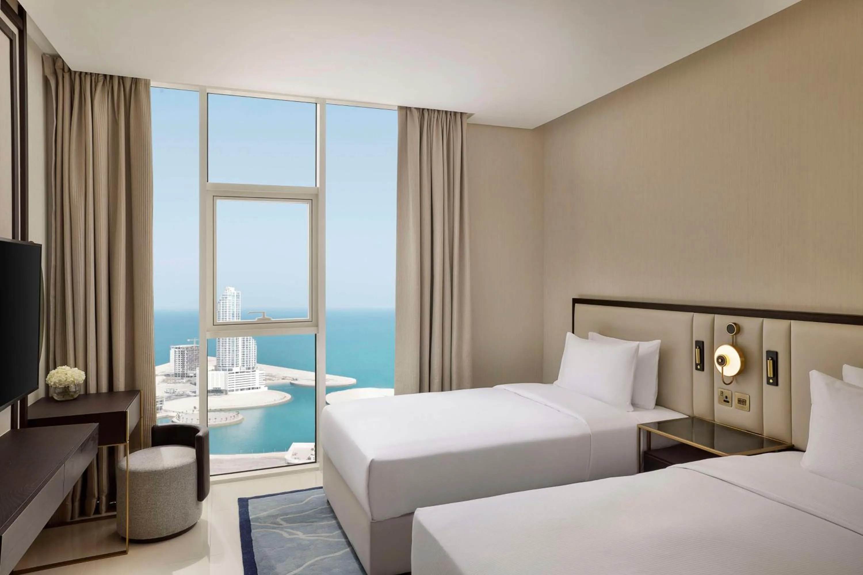 Bed in Hilton Bahrain City Centre Hotel & Residences
