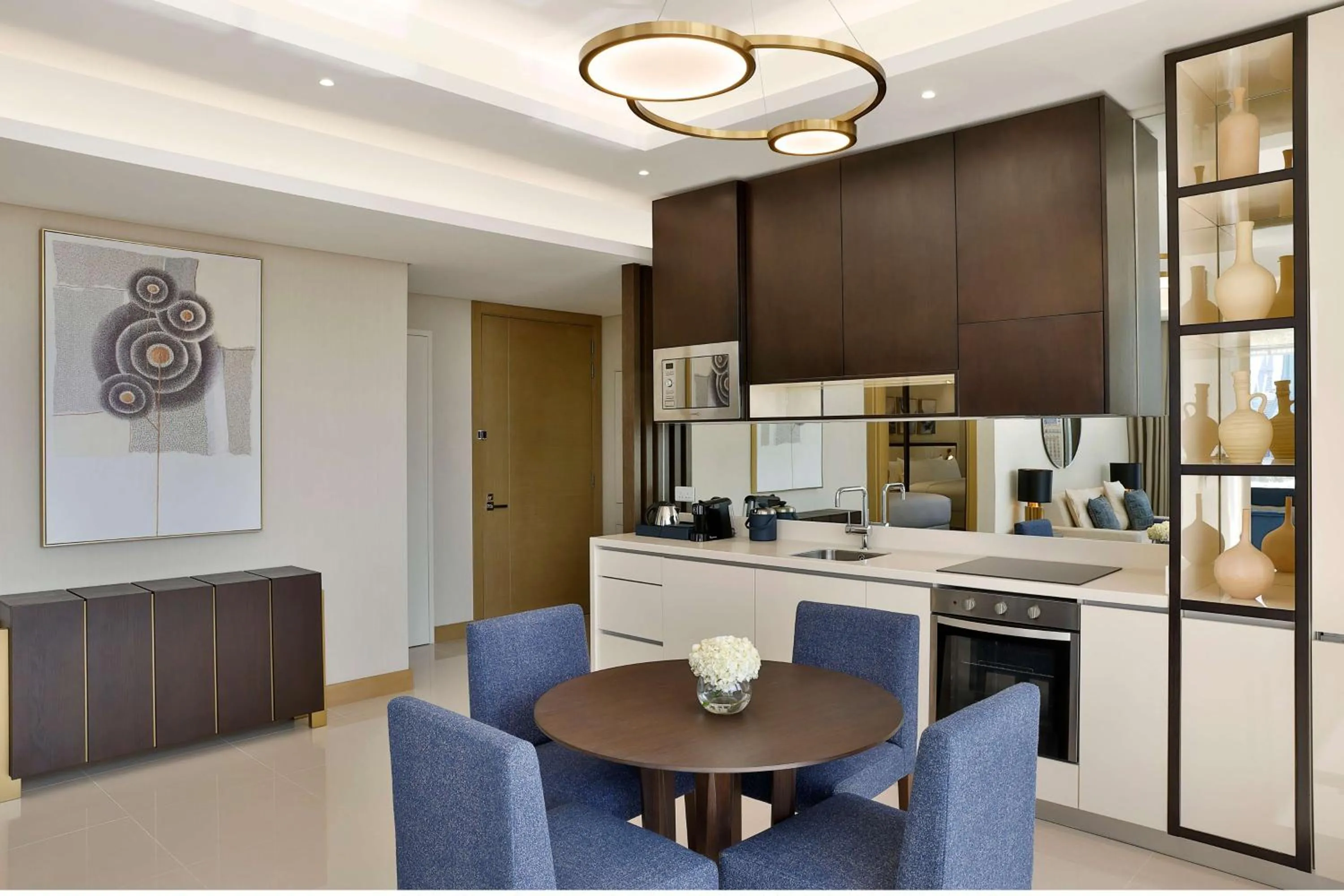 Kitchen or kitchenette in Hilton Bahrain City Centre Hotel & Residences