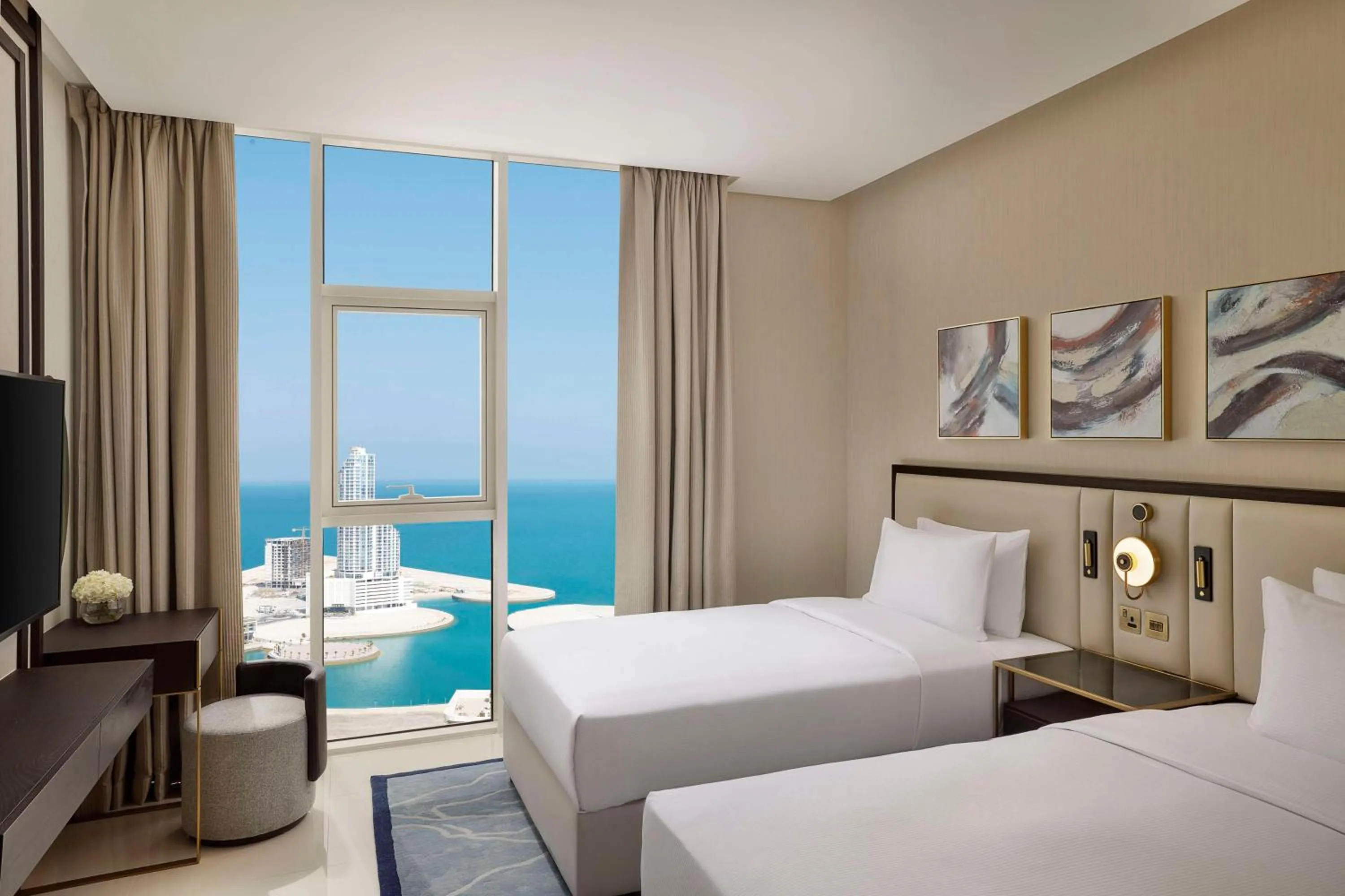 Bed in Hilton Bahrain City Centre Hotel & Residences