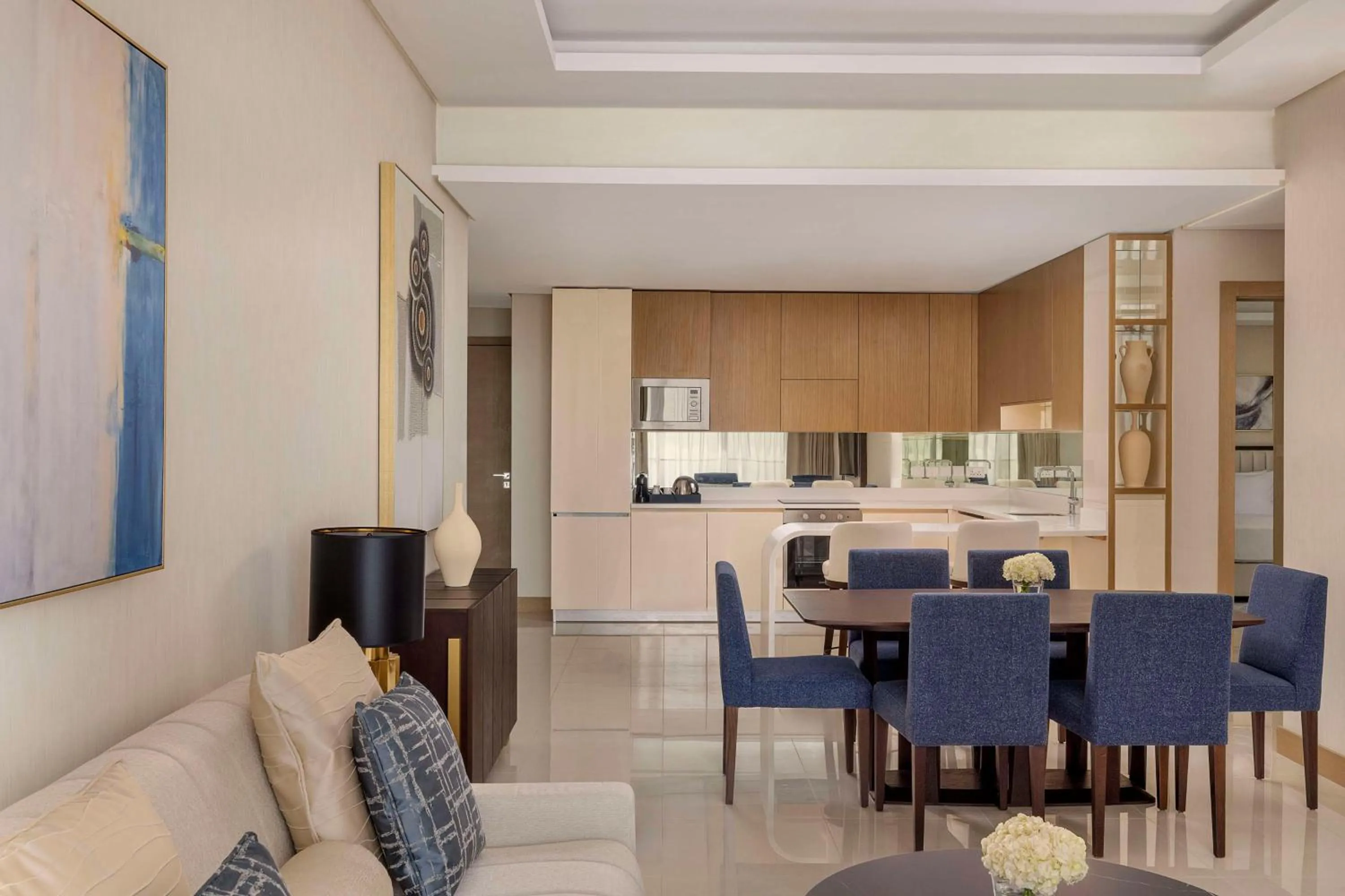 Kitchen or kitchenette in Hilton Bahrain City Centre Hotel & Residences