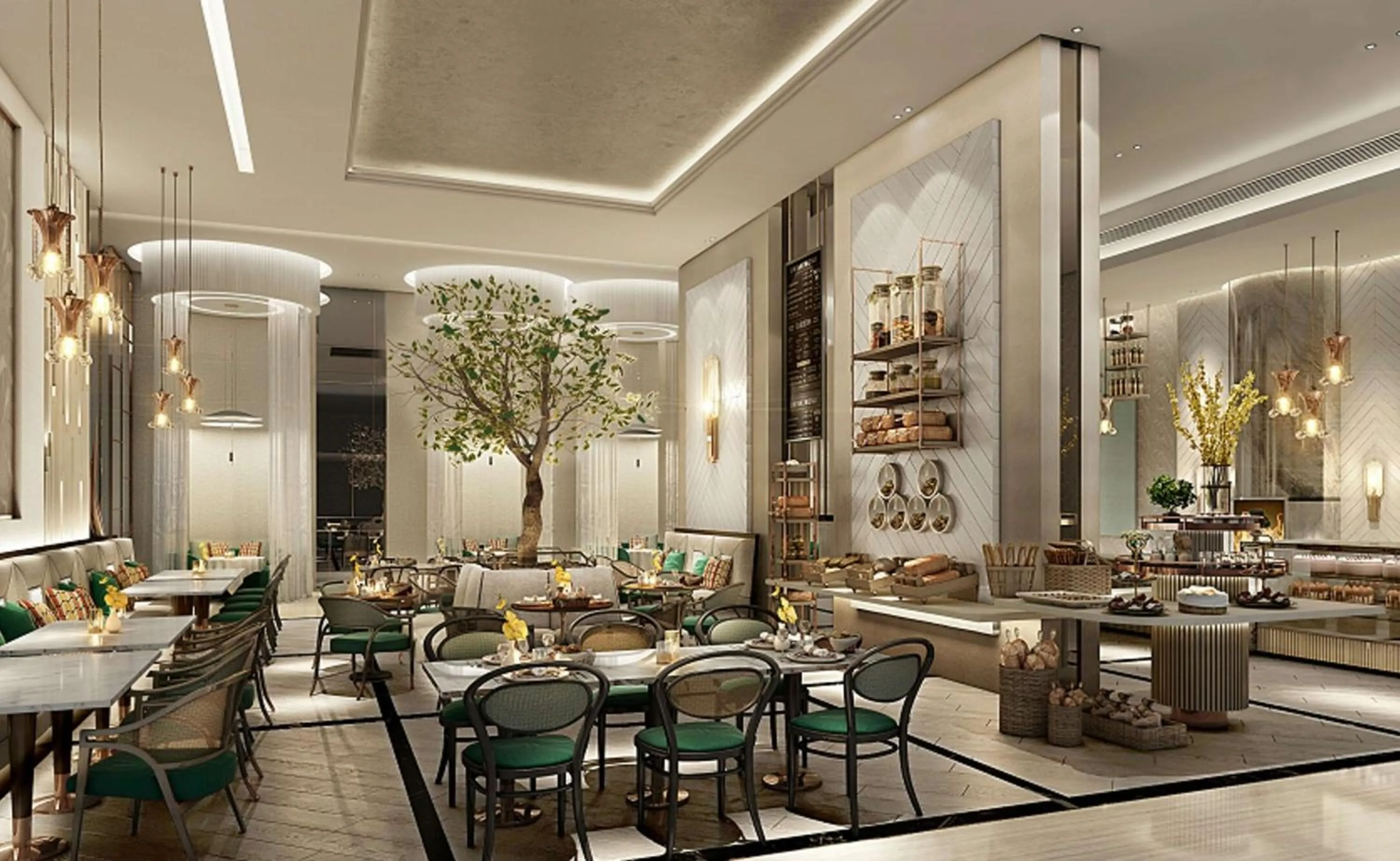 Restaurant/places to eat in Hilton Bahrain City Centre Hotel & Residences