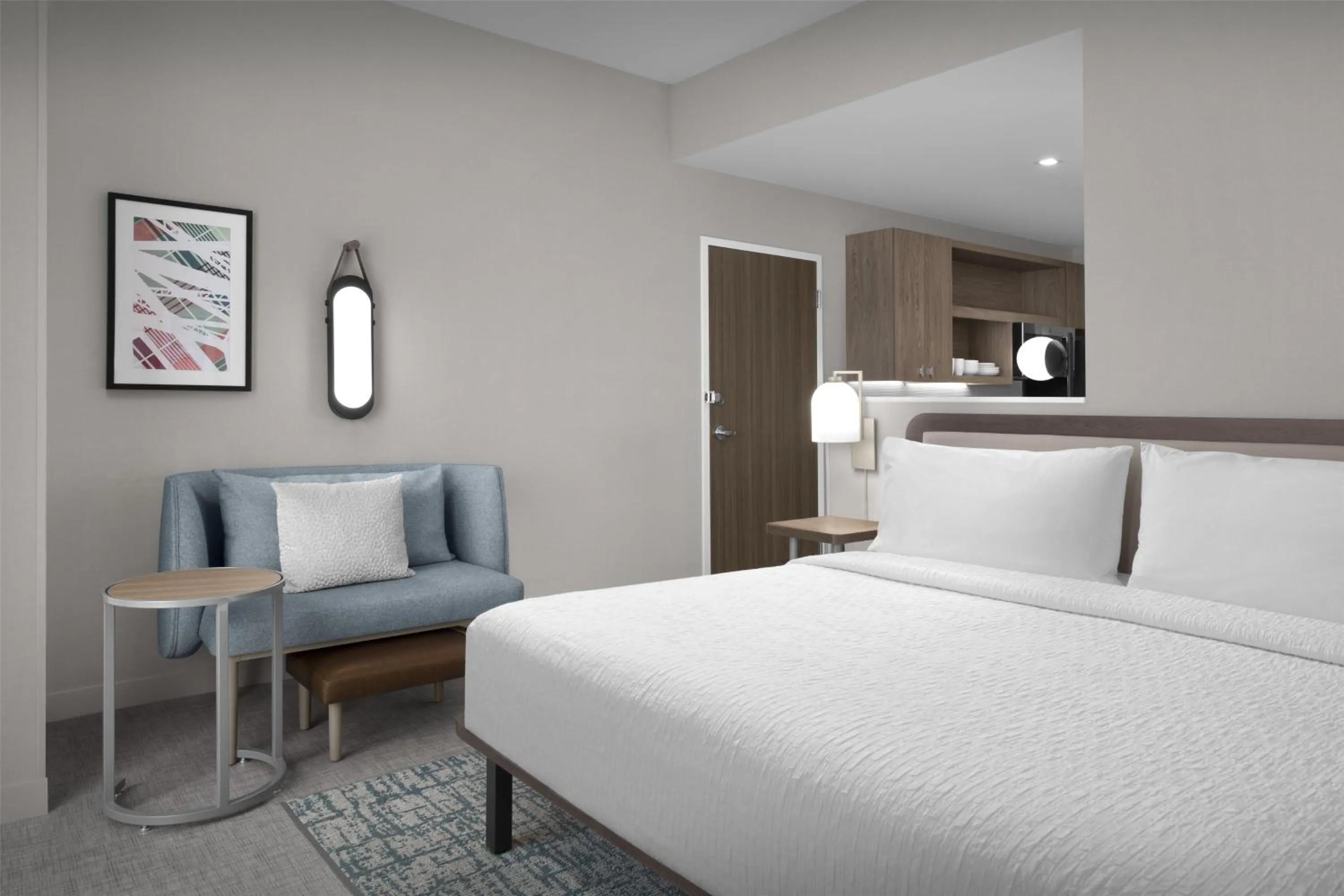 Bed in Homewood Suites By Hilton Columbia Downtown