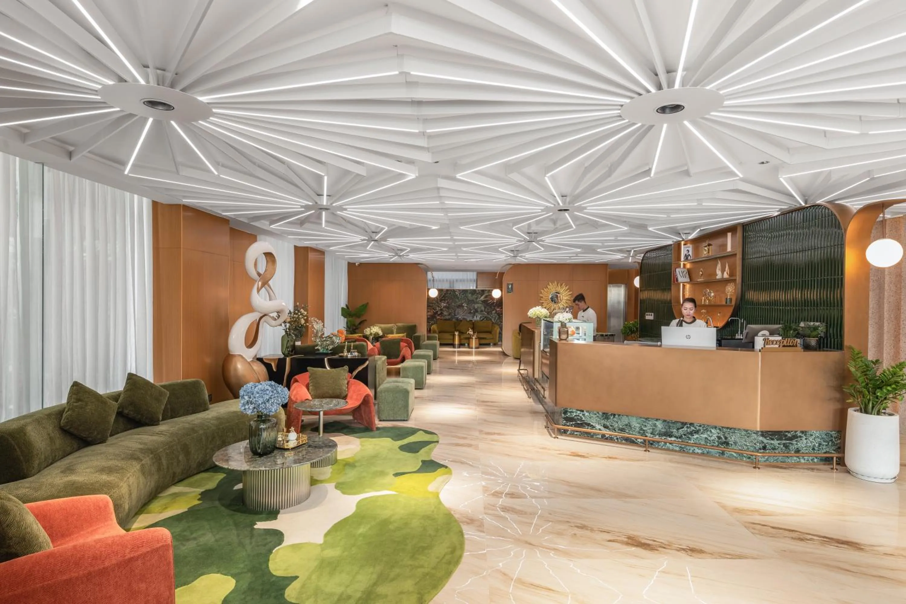 Lobby or reception in PHUC LONG LUXURY Danang