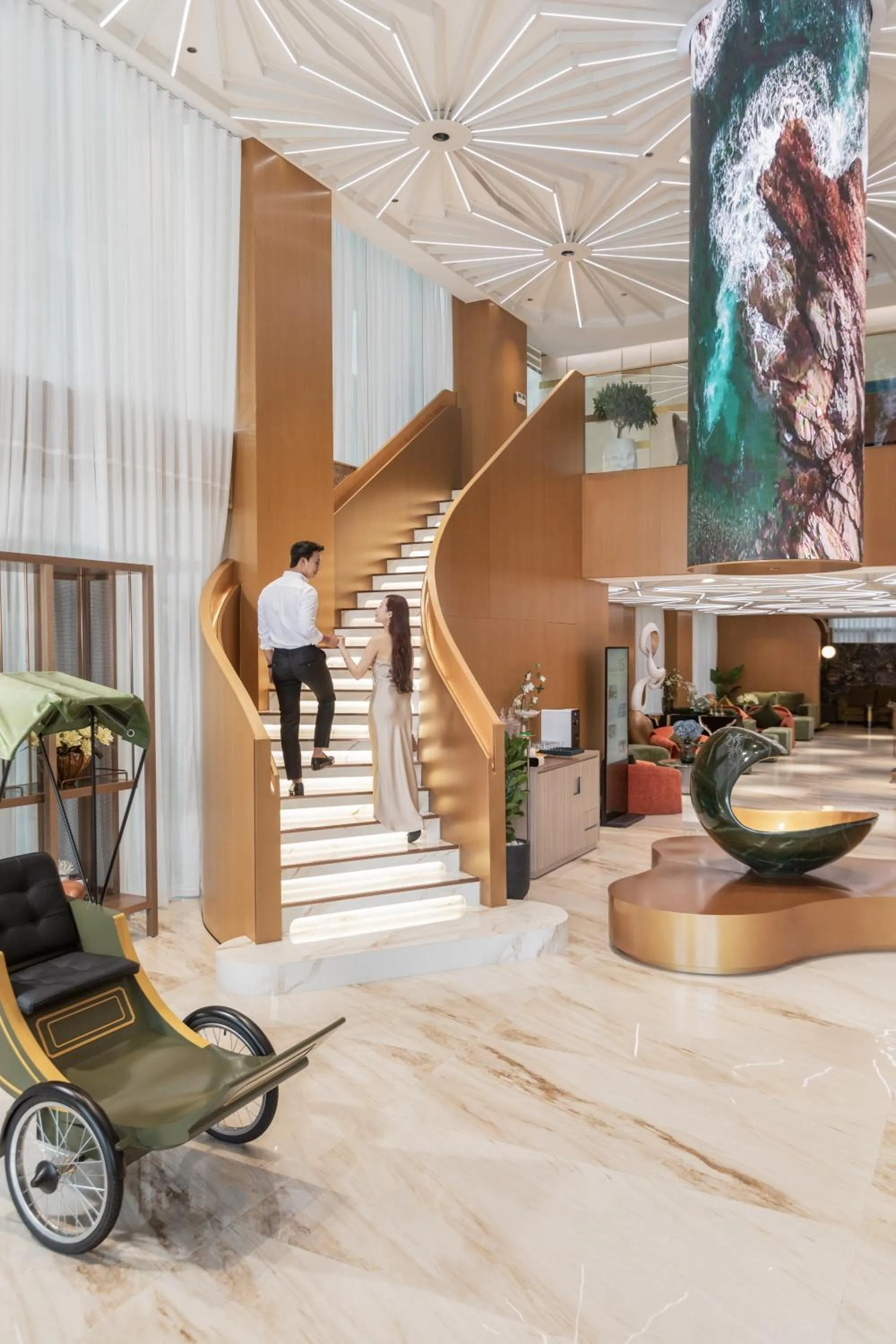 Lobby or reception in PHUC LONG LUXURY Danang