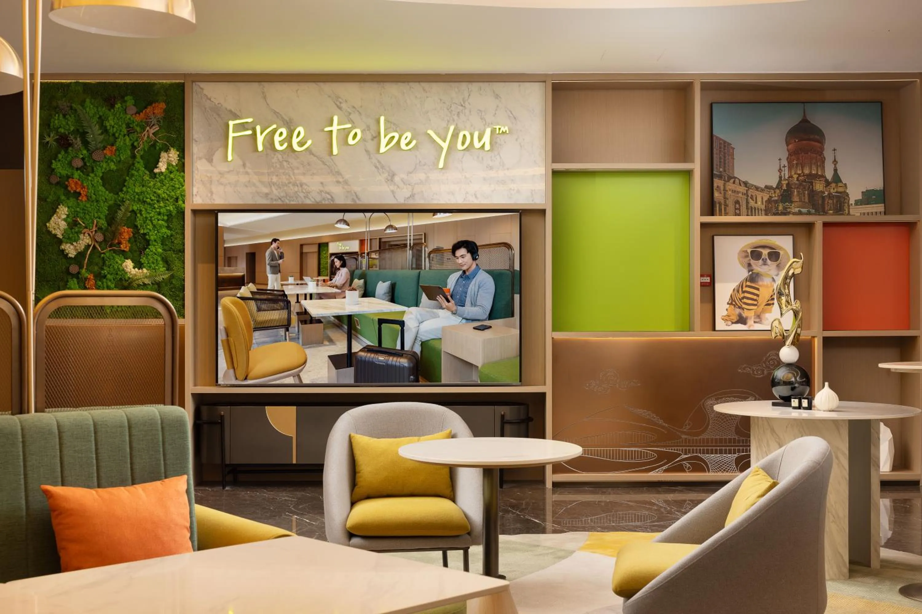 Seating area in Home2 Suite by Hilton Harbin Central Street