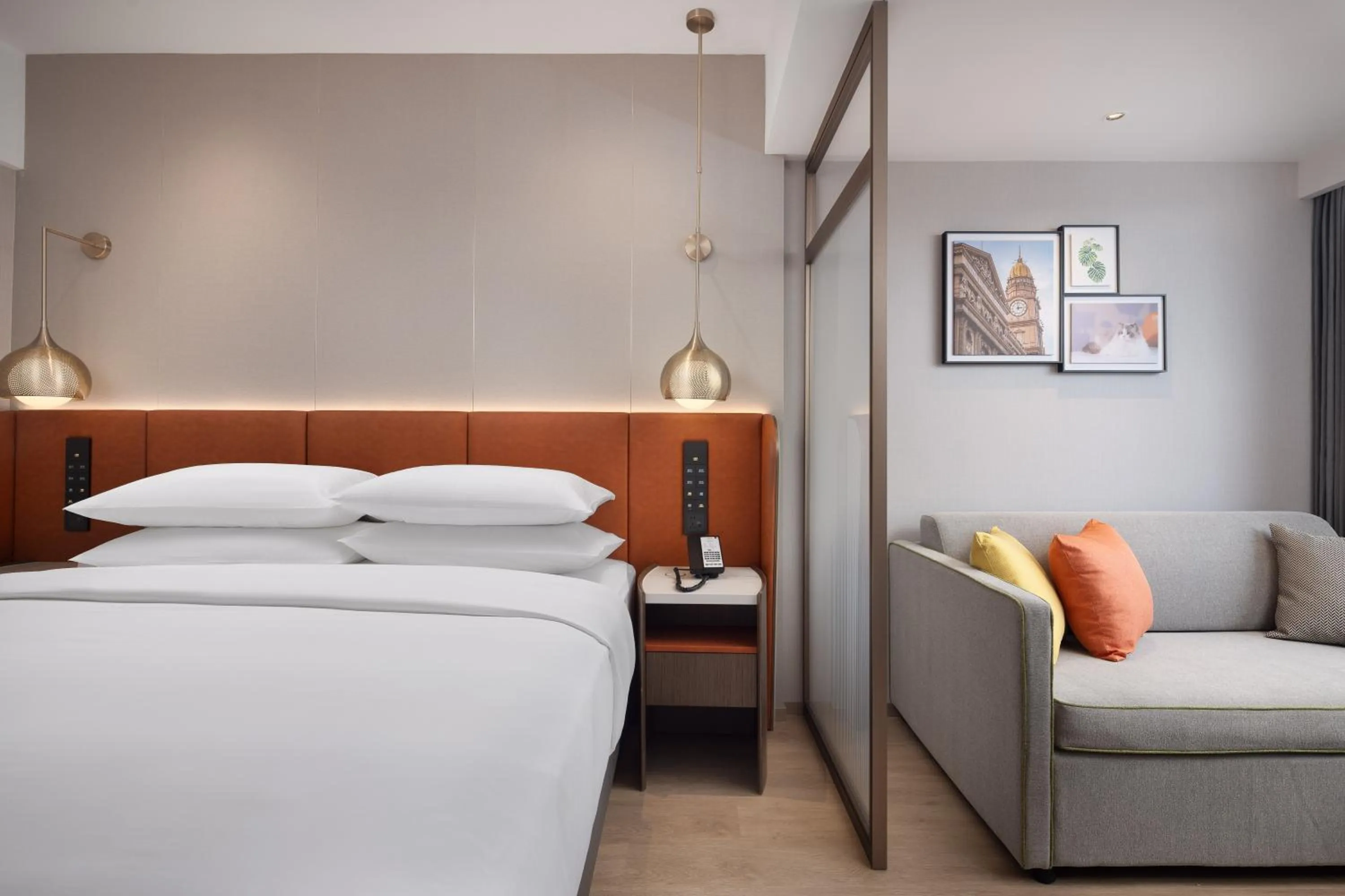 Bed in Home2 Suite by Hilton Harbin Central Street