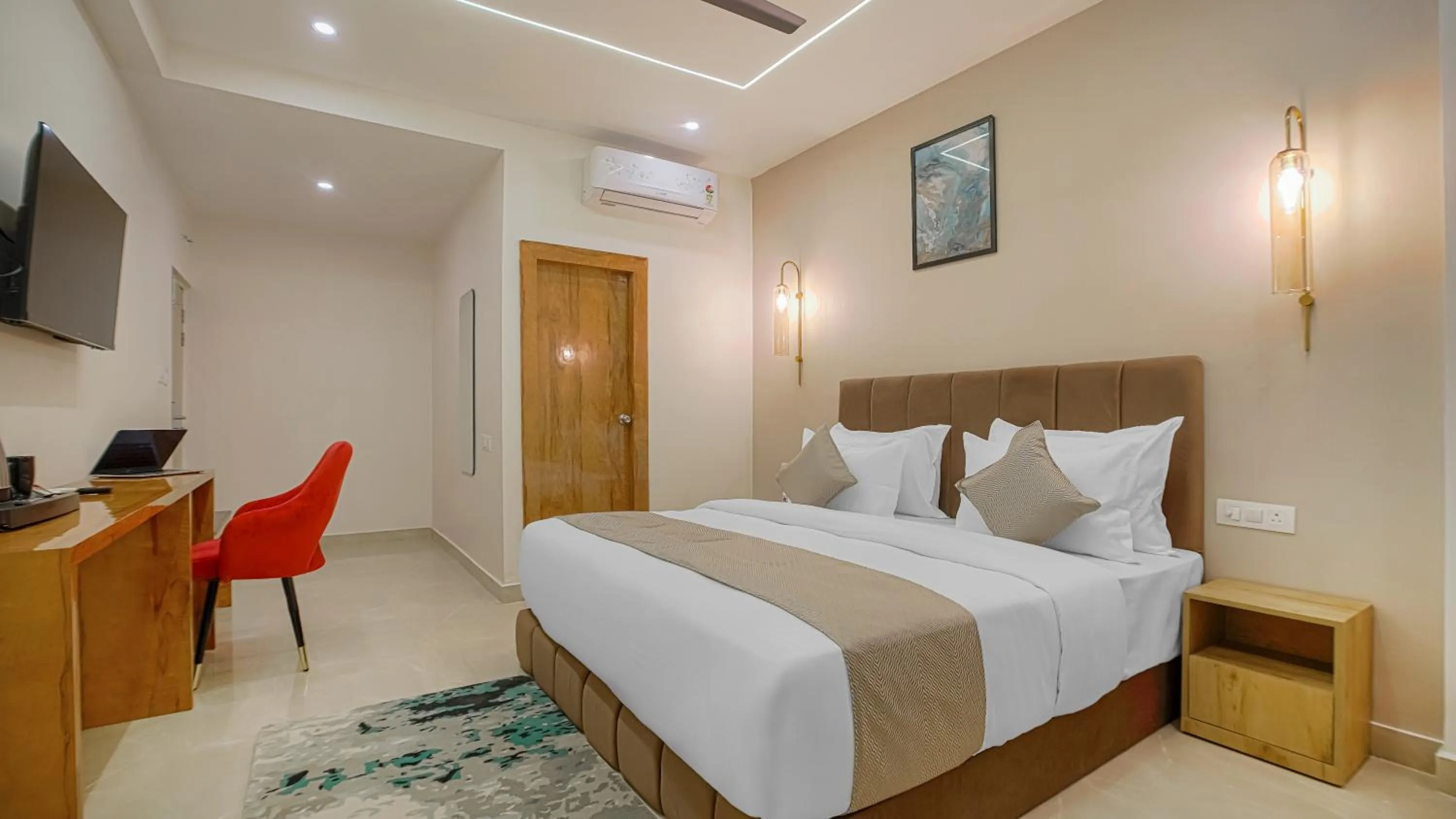 Bedroom, Bed in Perfectstayz Premium Varanasi