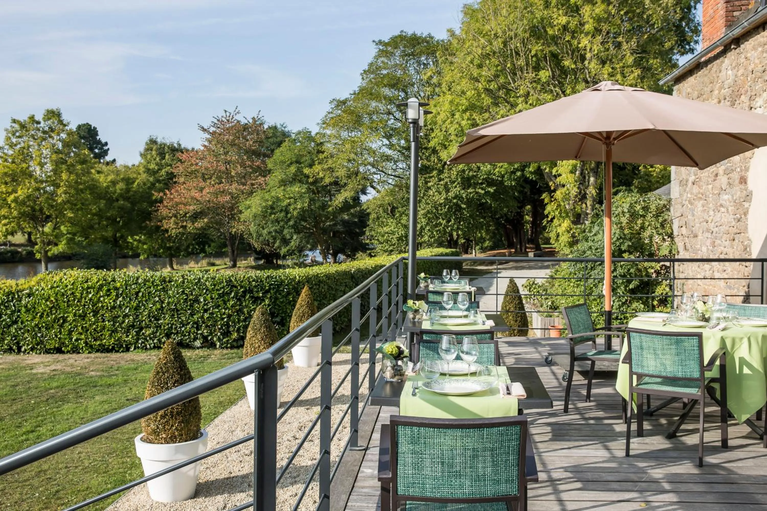 Patio in Hotel de L'Abbaye Le Tronchet - Handwritten Collection