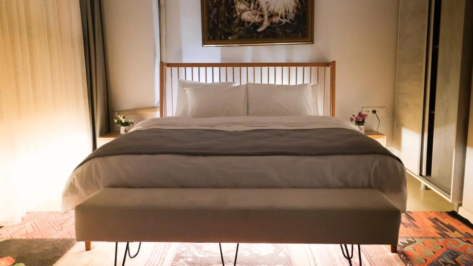 Bed in Million Old City Apartment