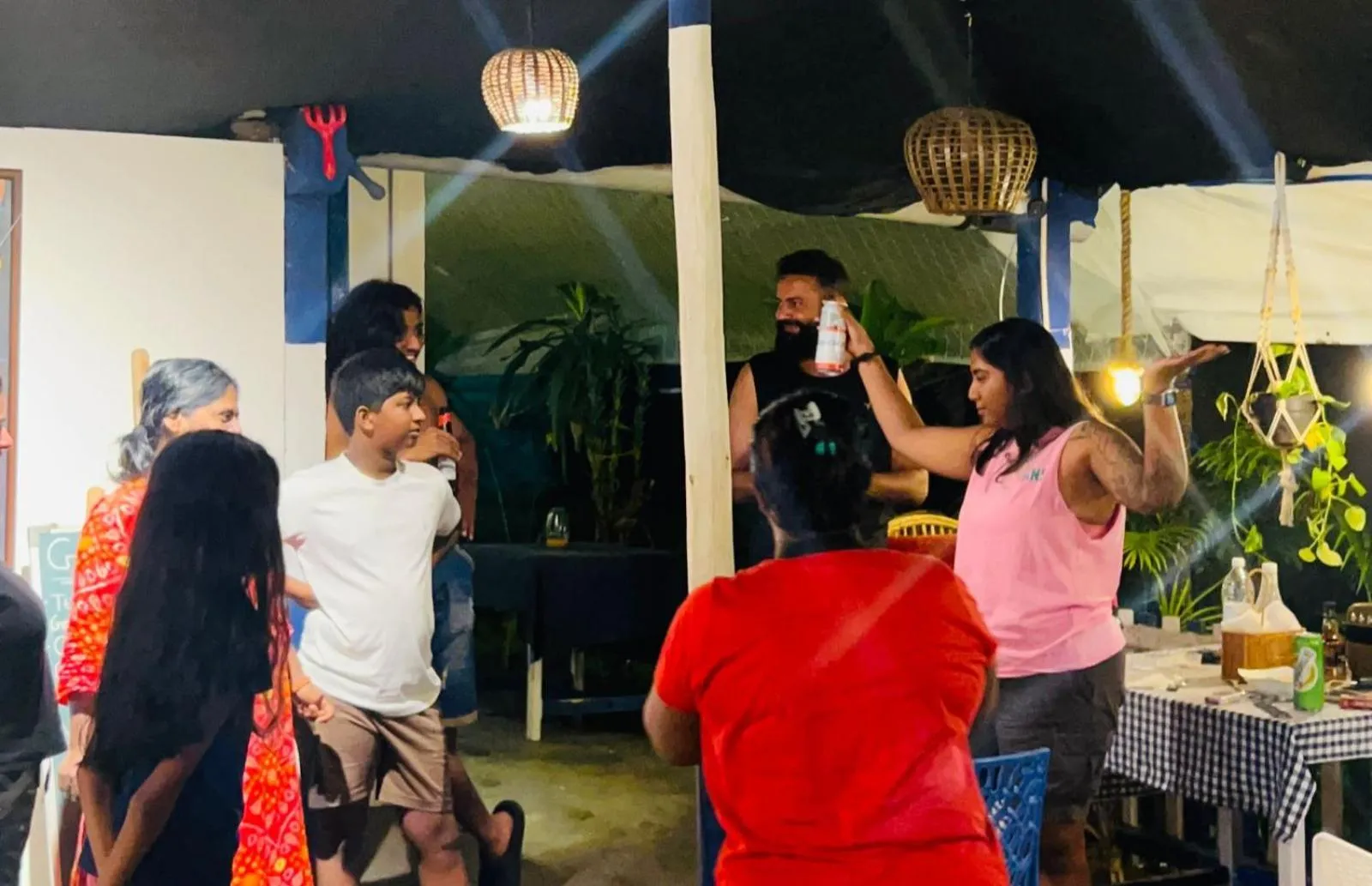 Guests in Garden Aroma Palolem, Beachside Hostel & Cafe Bar