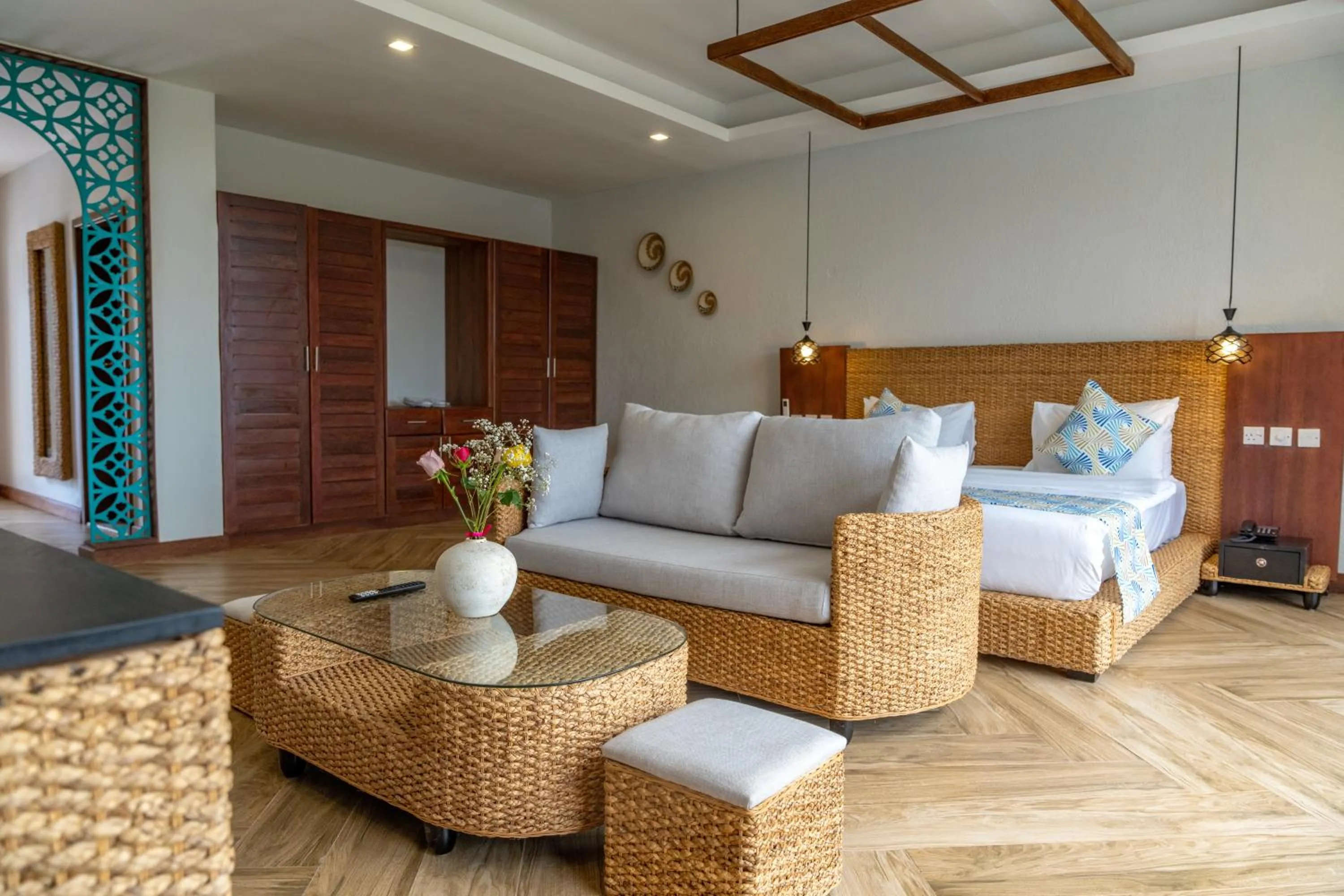 Bed in Blue Ocean Resort & Residences