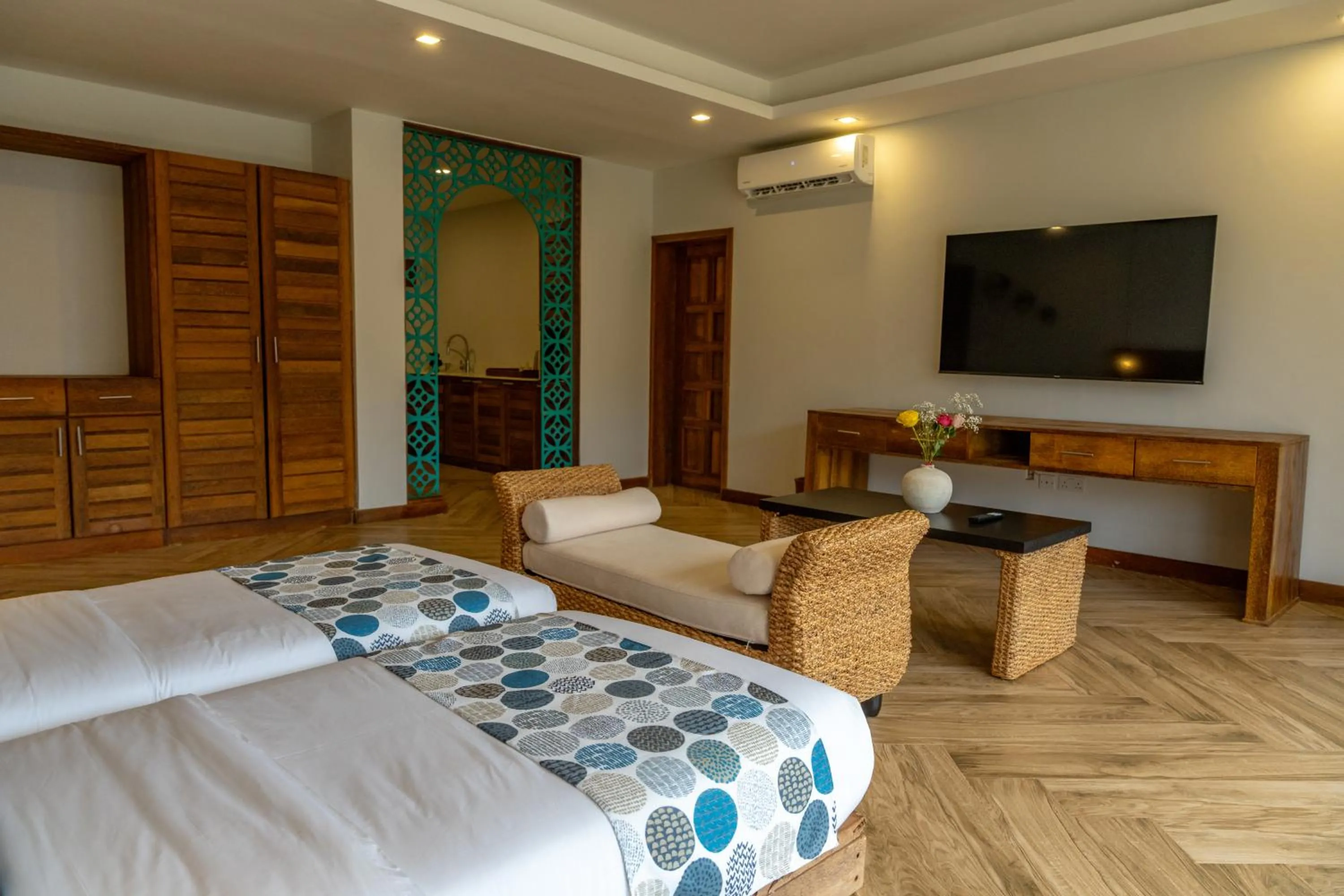 Bed in Blue Ocean Resort & Residences