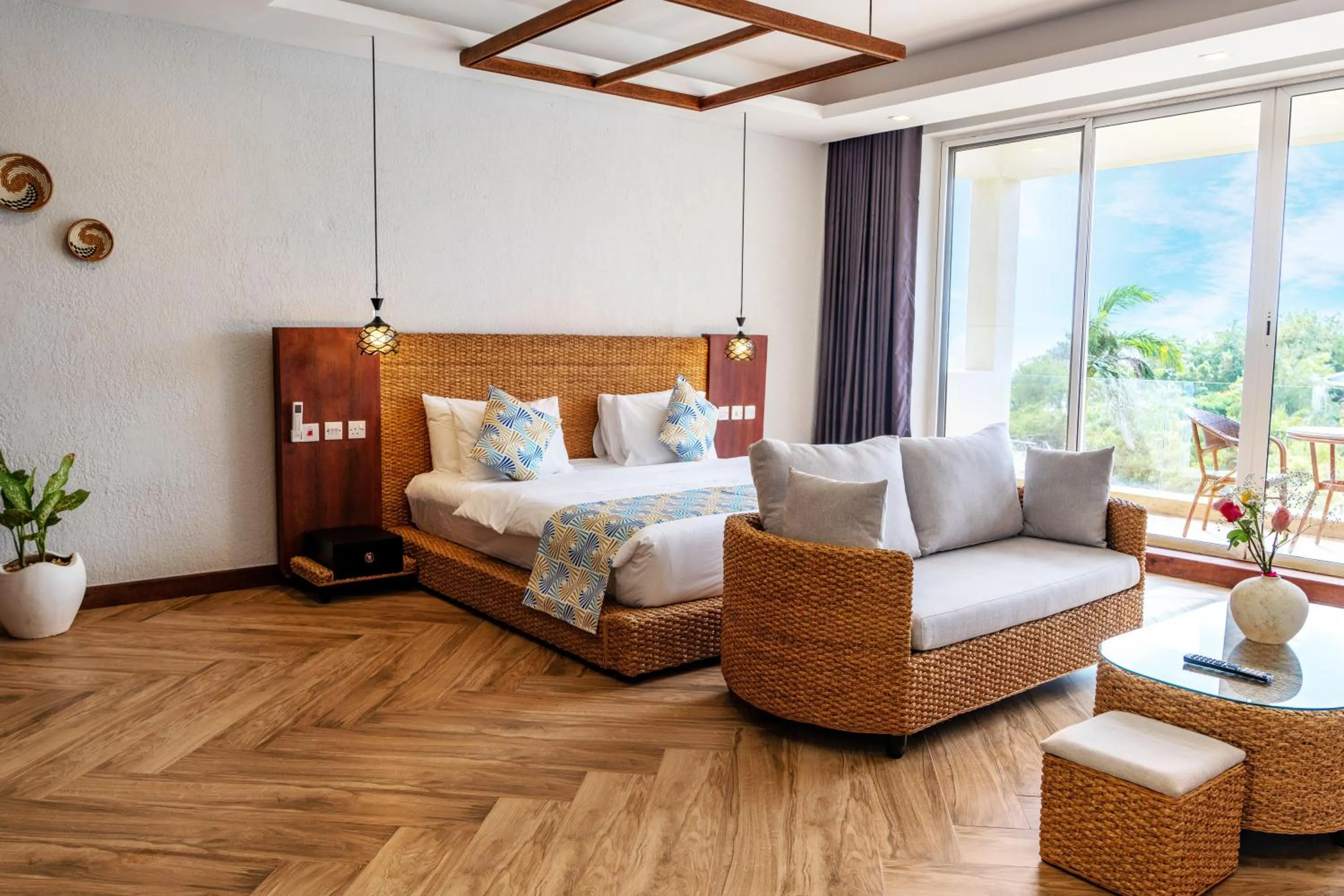 Bed in Blue Ocean Resort & Residences