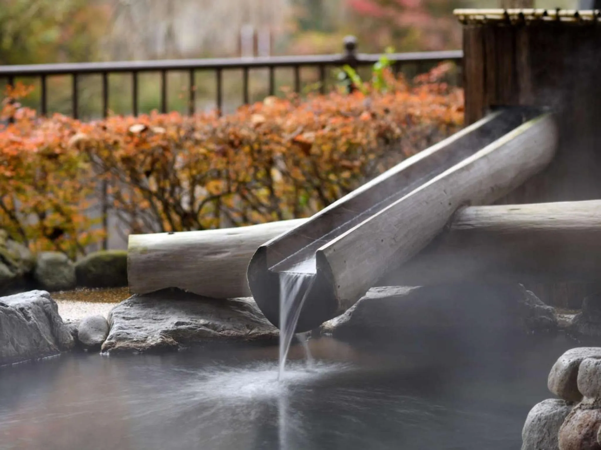 Open Air Bath in Harumiya Ryokan