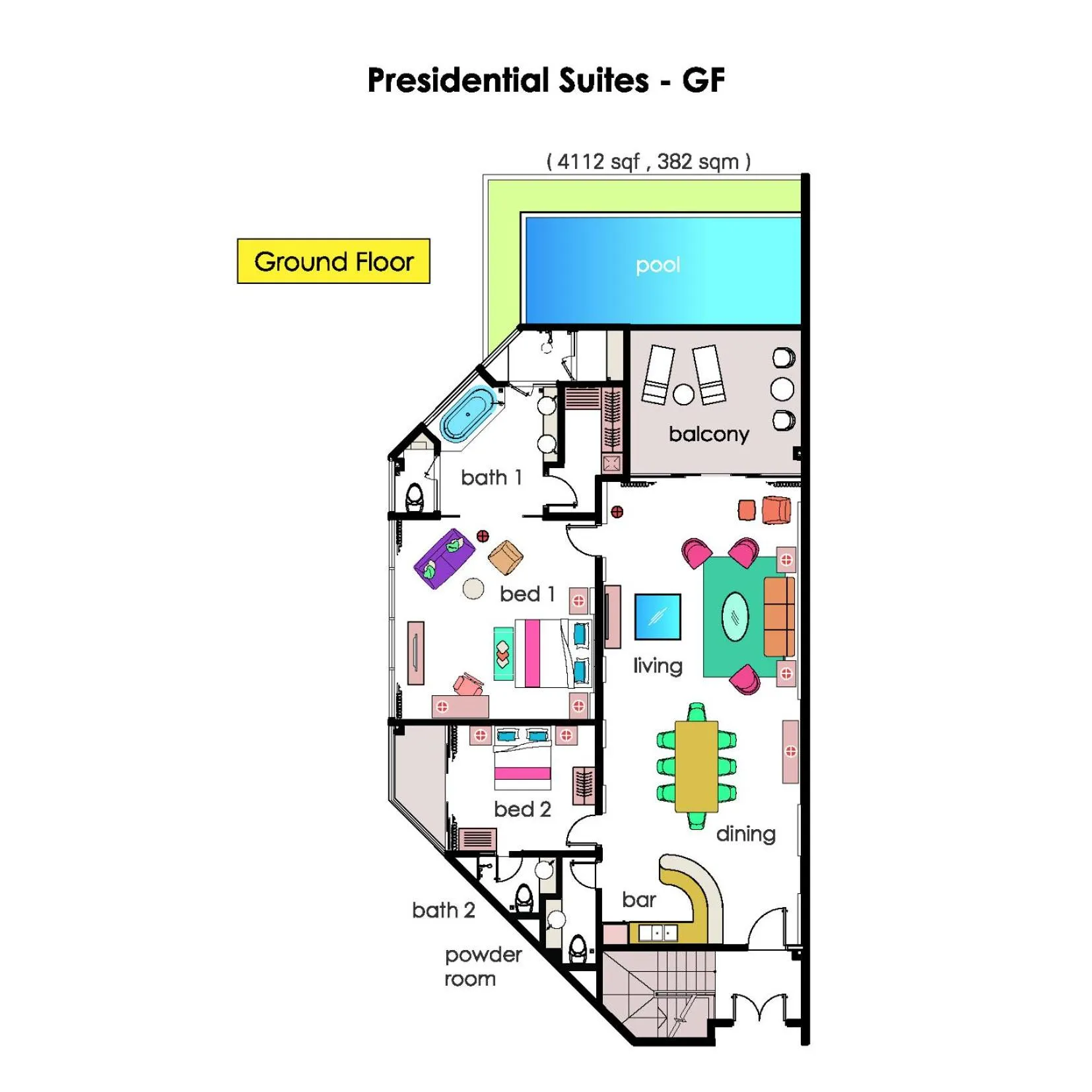 Floor plan in Lexis Hibiscus Port Dickson