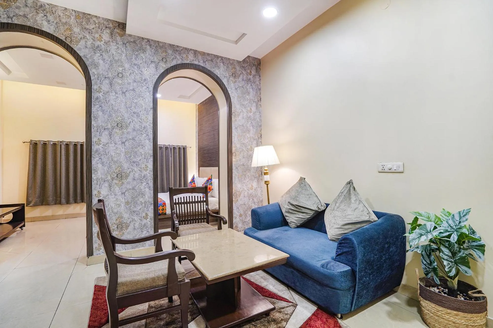 Seating area in FabHotel Rivlet Premium