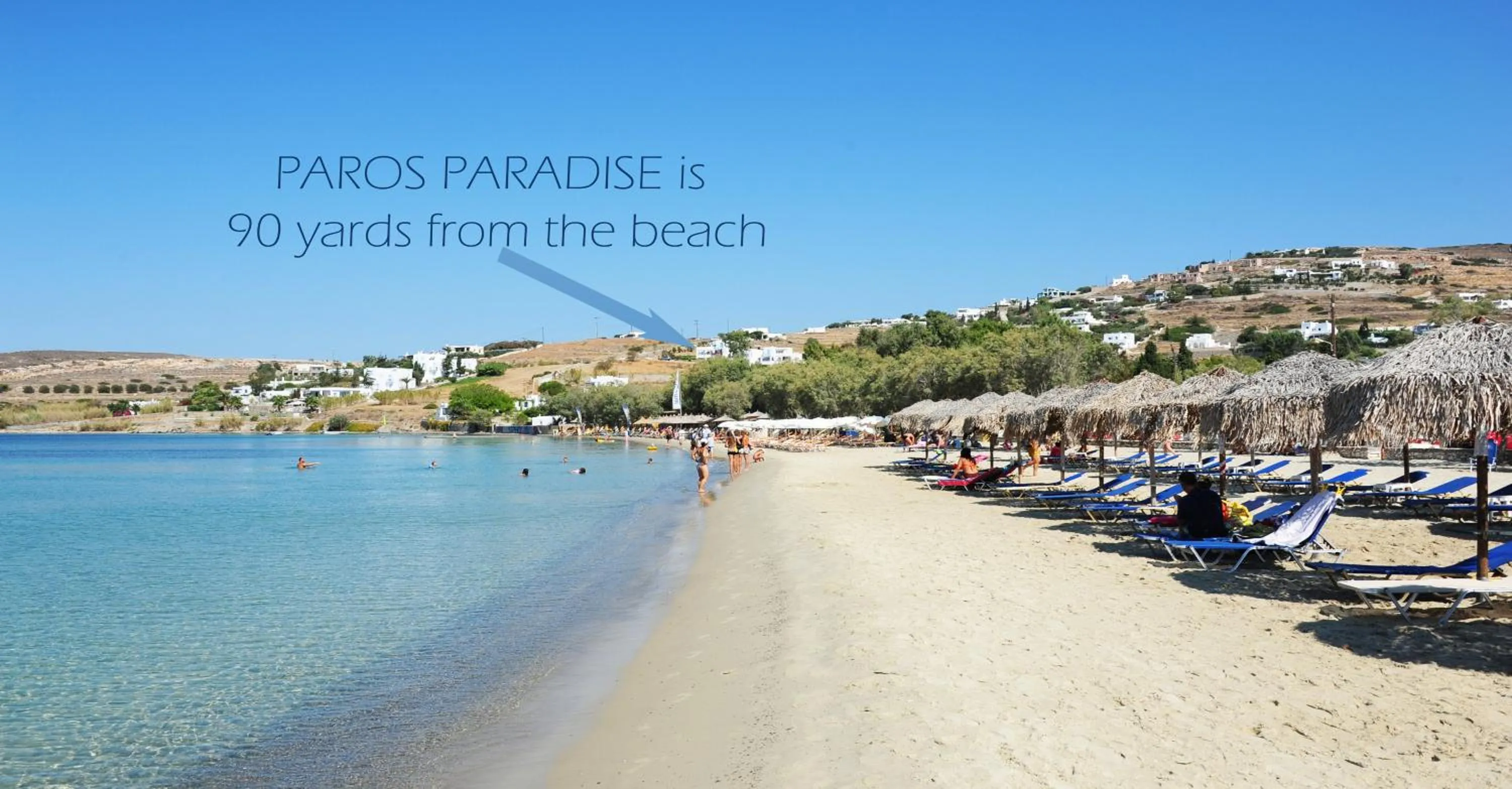 Beach in Paros Paradise Apartments