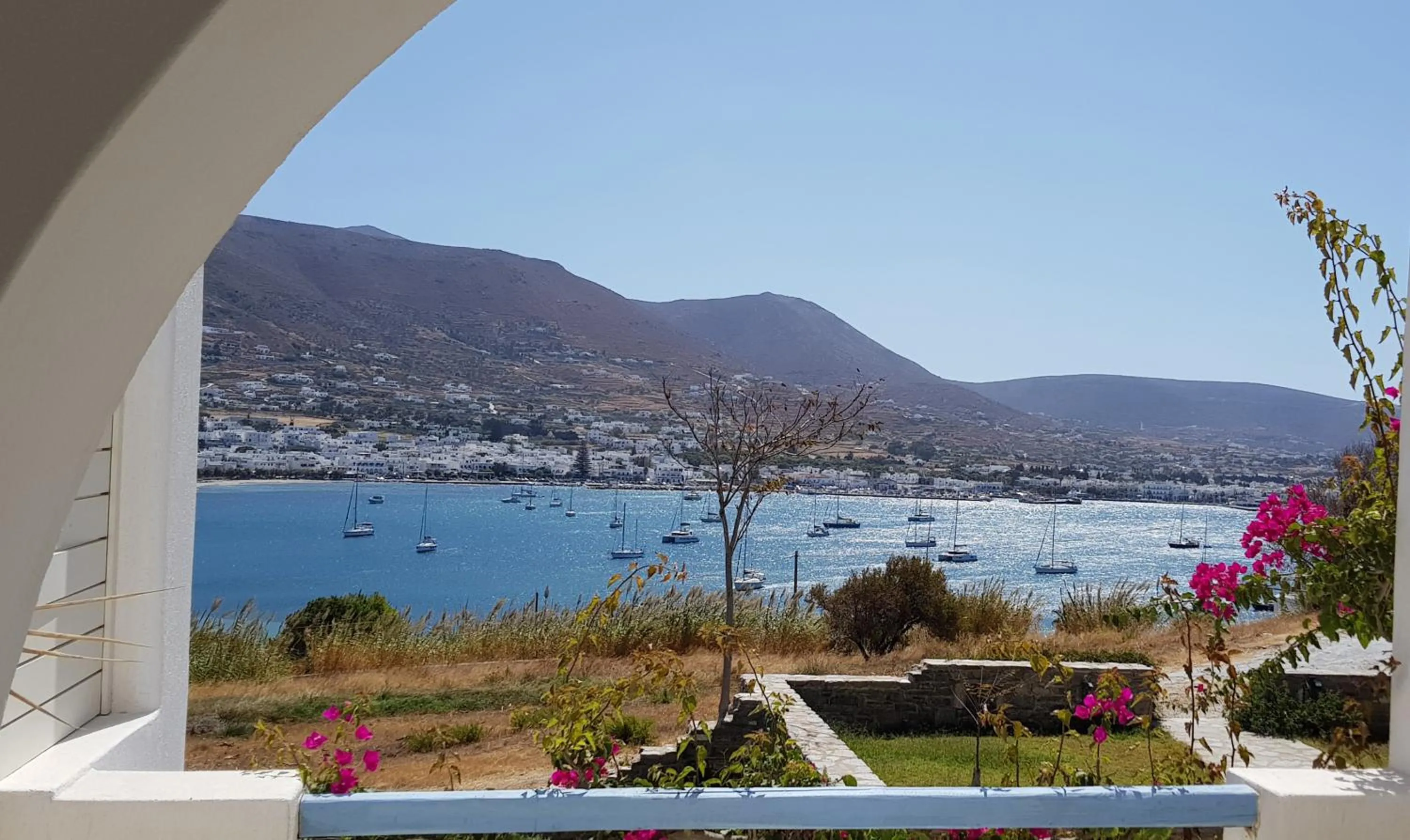 Sea view in Paros Paradise Apartments