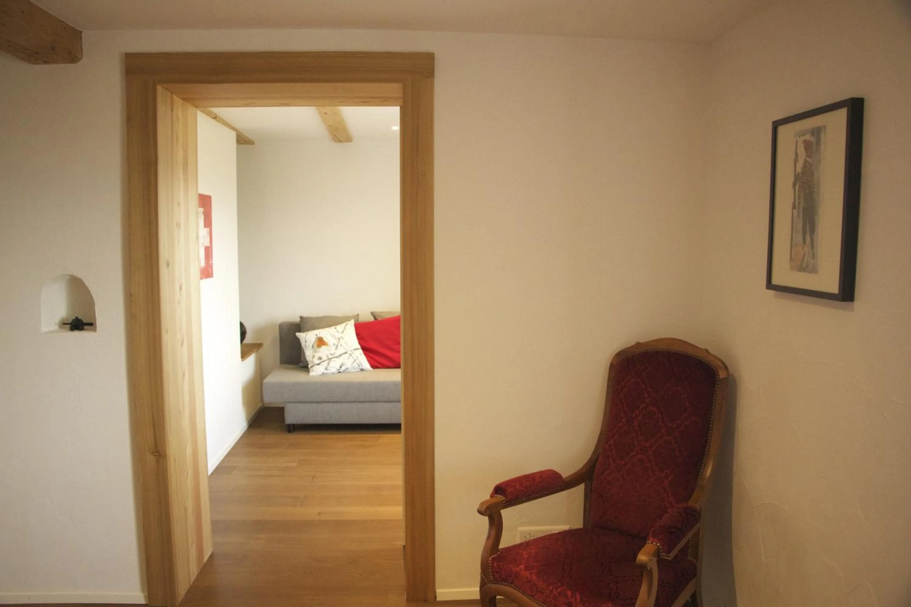 Seating area, Bed in La Ferme de la Praz - Rooms with a View