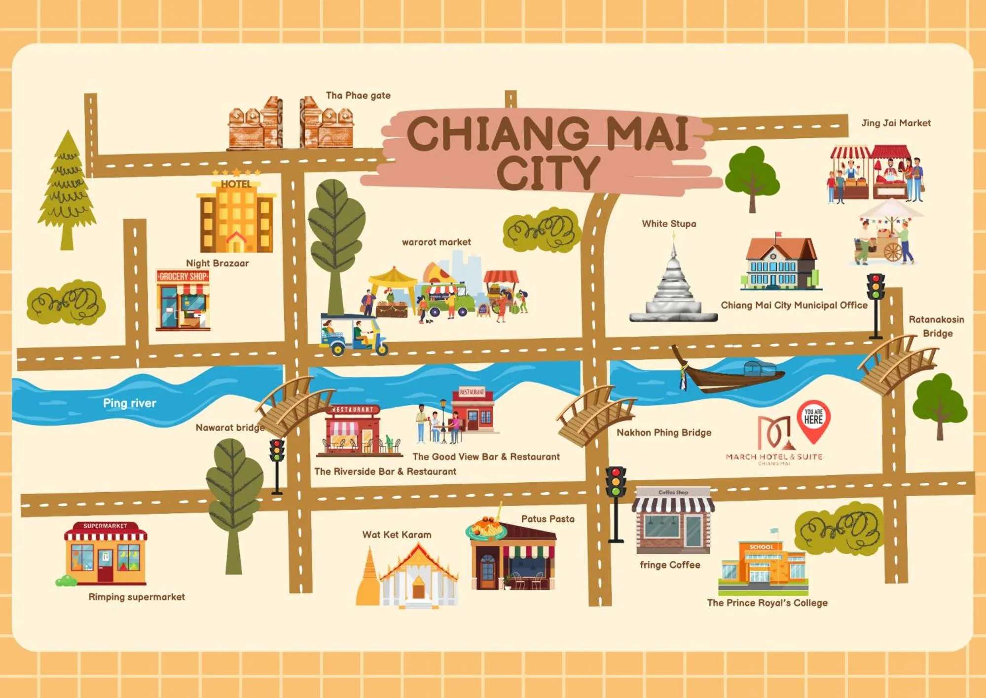 Text overlay in March Hotel & Suite Riverside