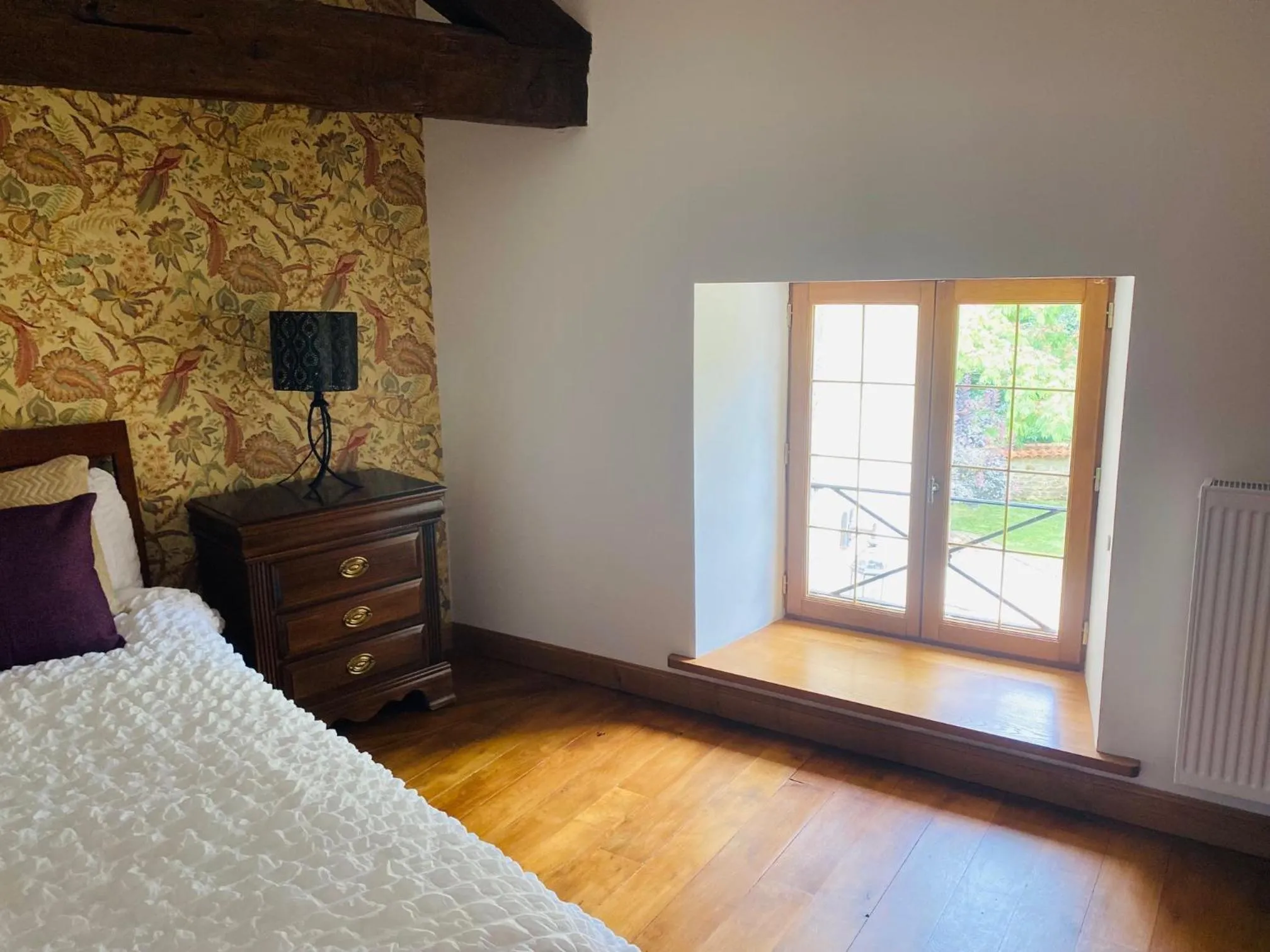 View (from property/room), Bed in Moulin du Fontcourt