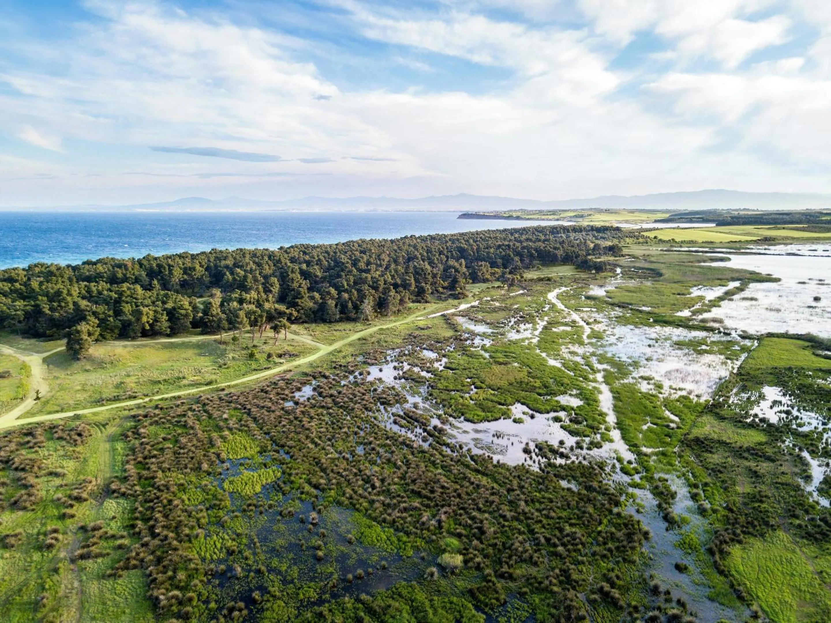 Natural landscape in Sani Beach