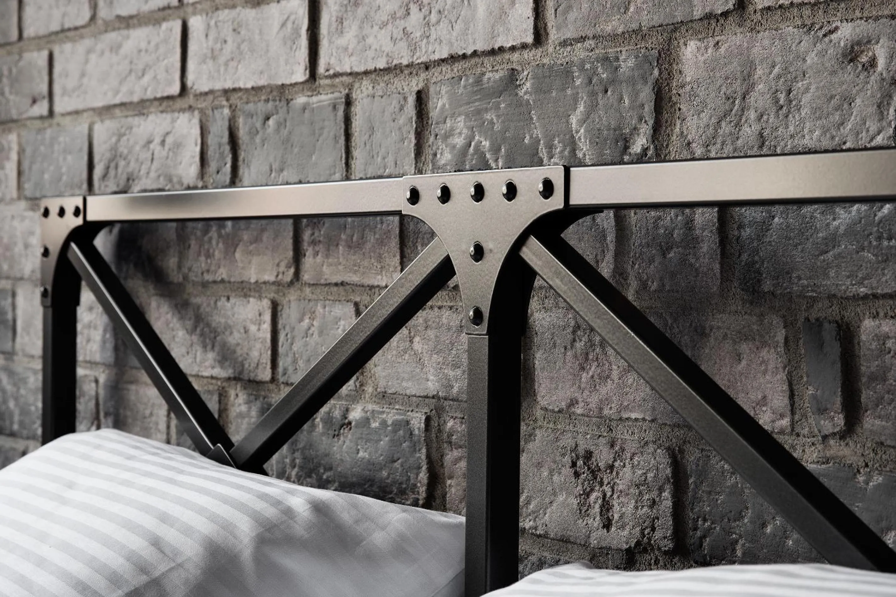 Decorative detail, Bed in Too-Good Apartments