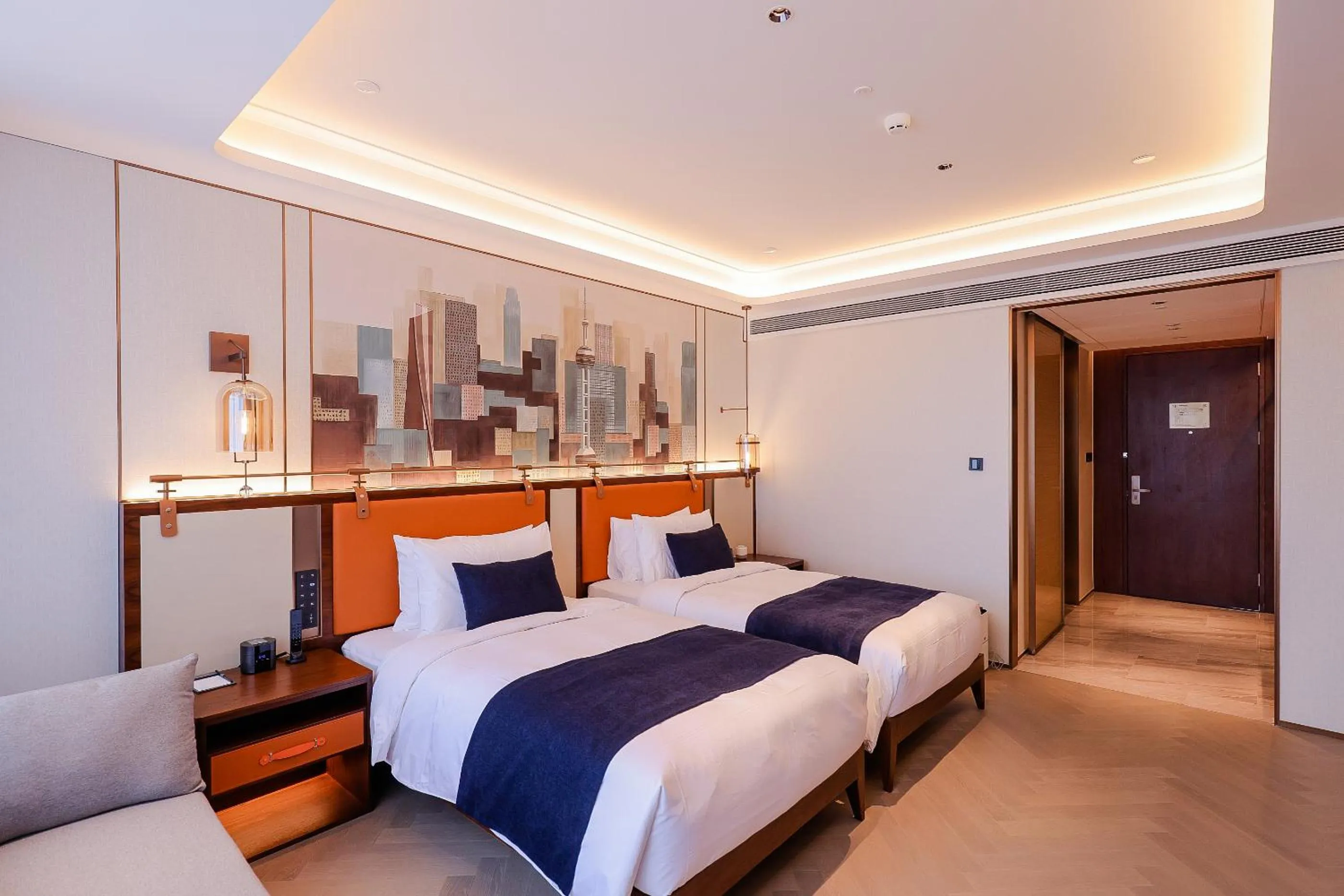 Bed in Shanghai Hongqiao Yankuang Tulip Hotel