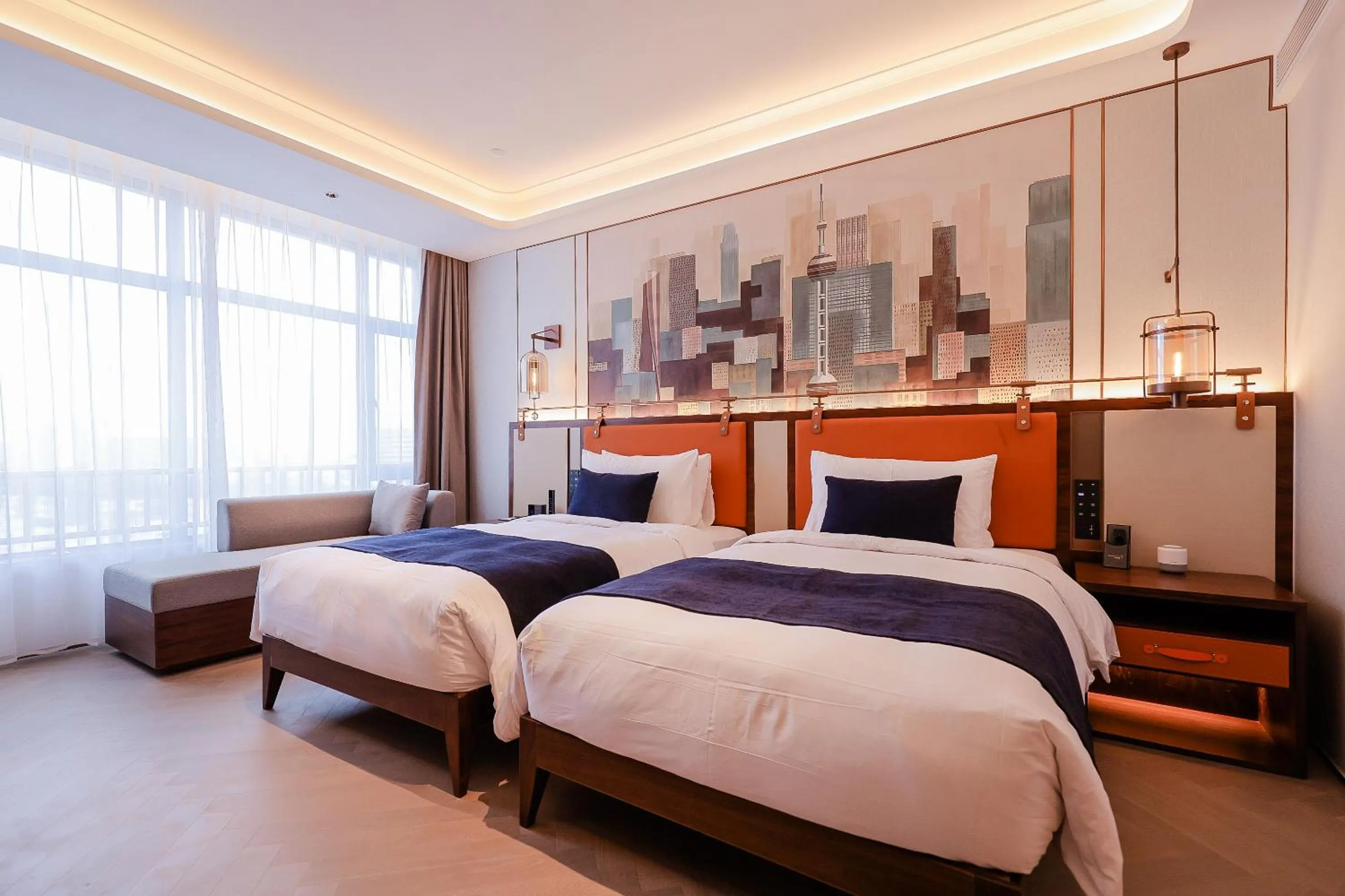 Bed in Shanghai Hongqiao Yankuang Tulip Hotel