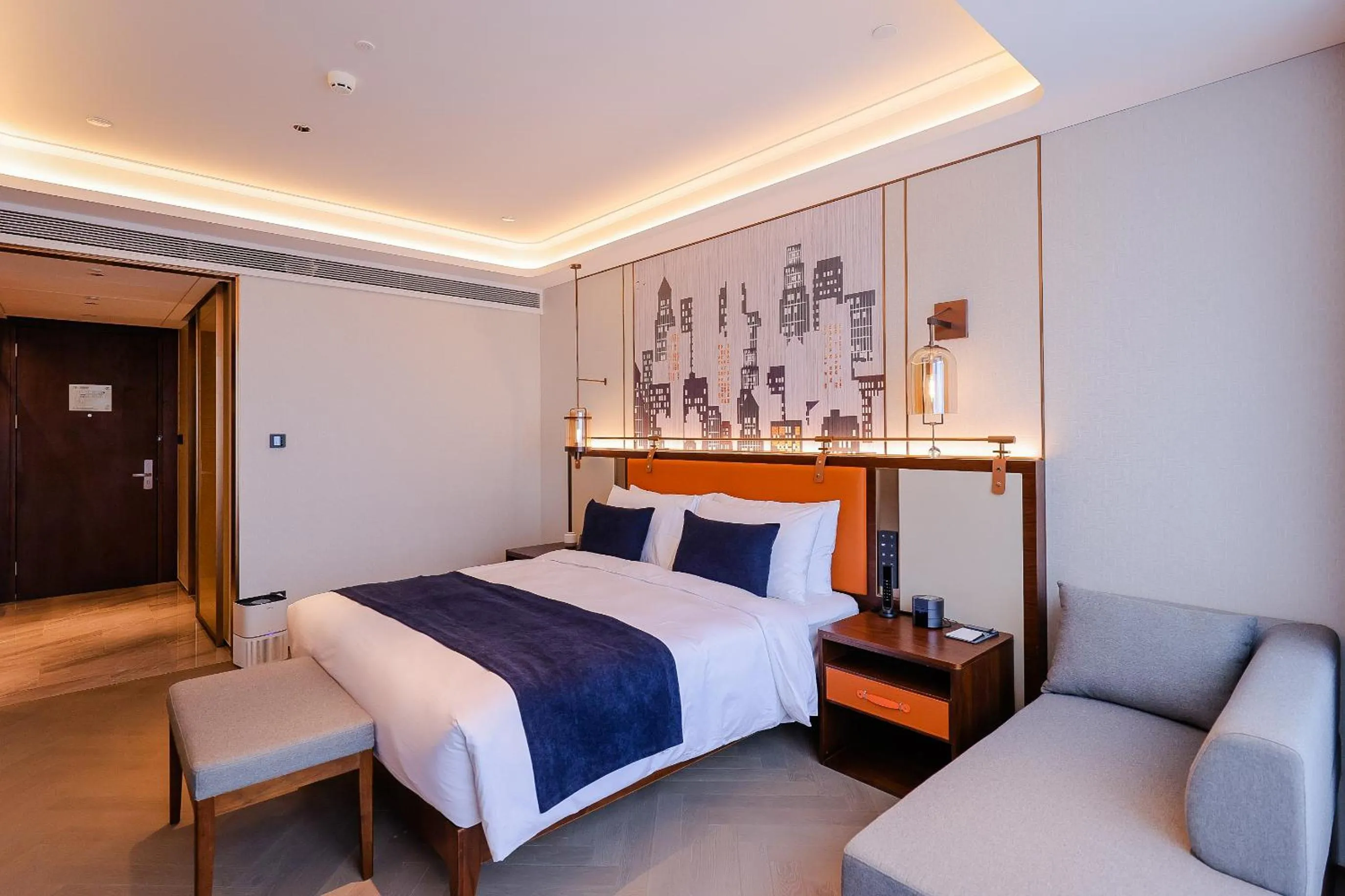 Bed in Shanghai Hongqiao Yankuang Tulip Hotel