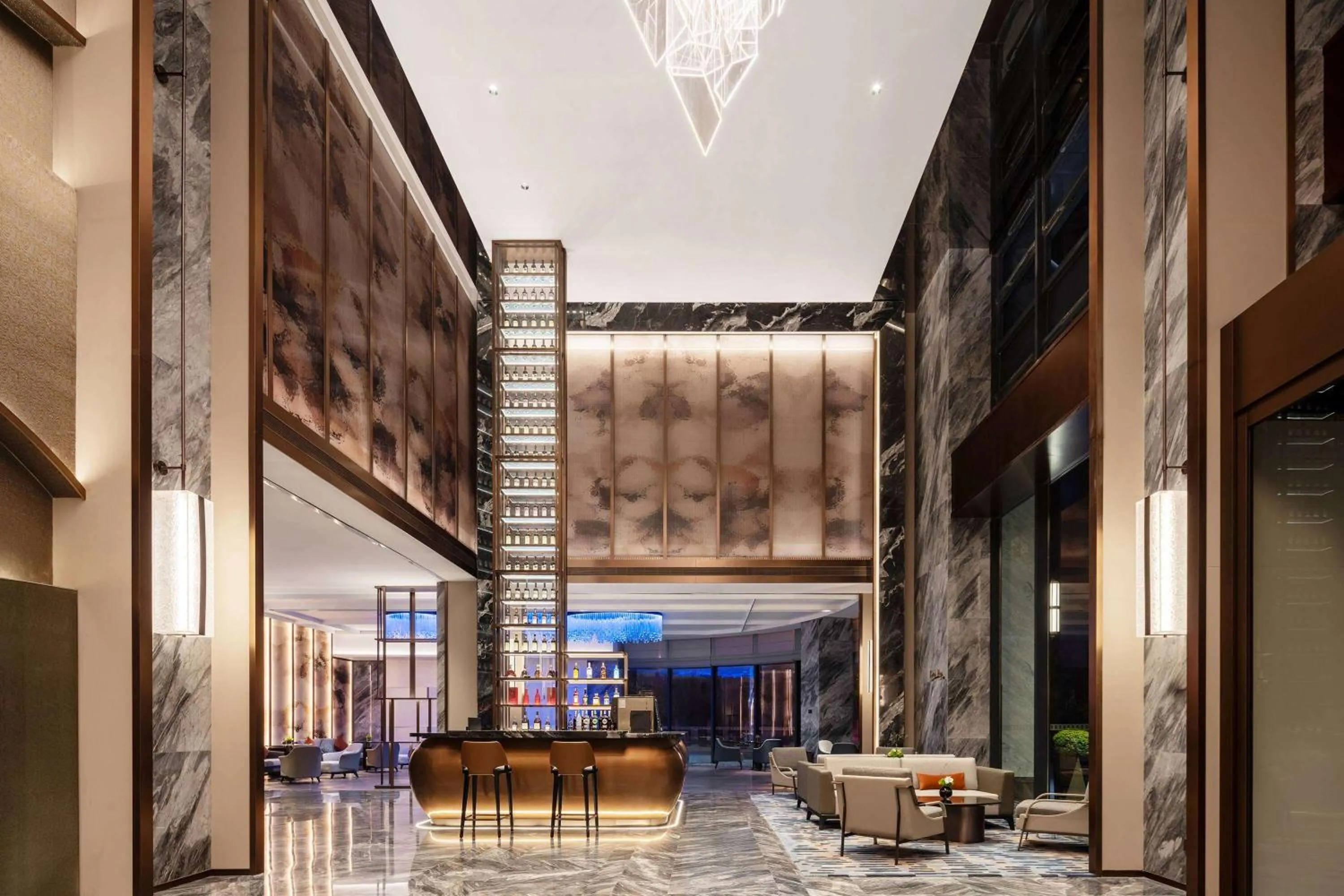 Lounge or bar in Wyndham Grand Plaza Royale Lugu Changsha