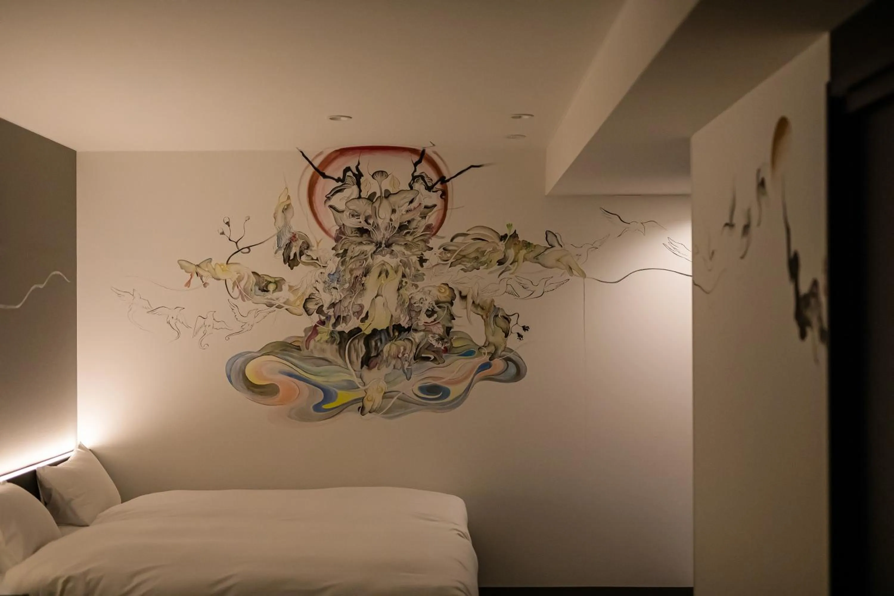 Decorative detail, Bed in Randor Residence Kyoto Nijo Castle