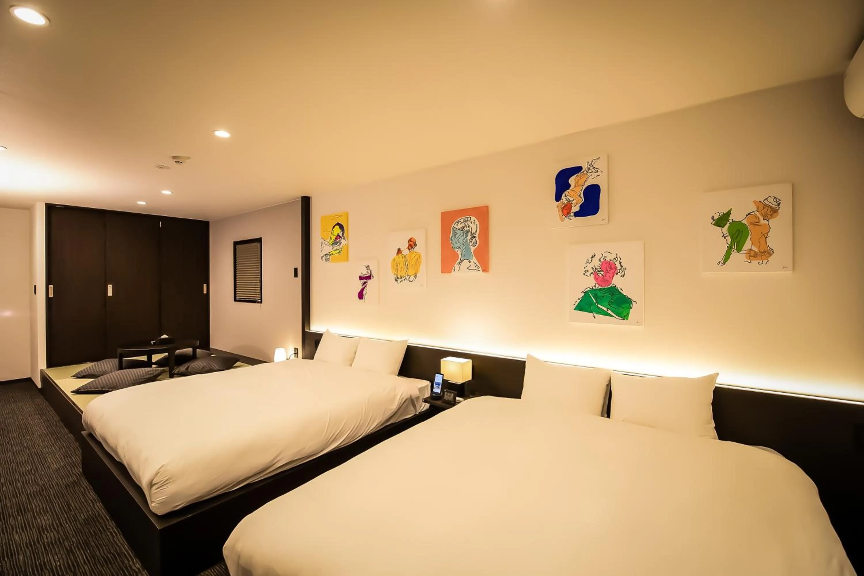 Bed in Randor Residence Kyoto Nijo Castle