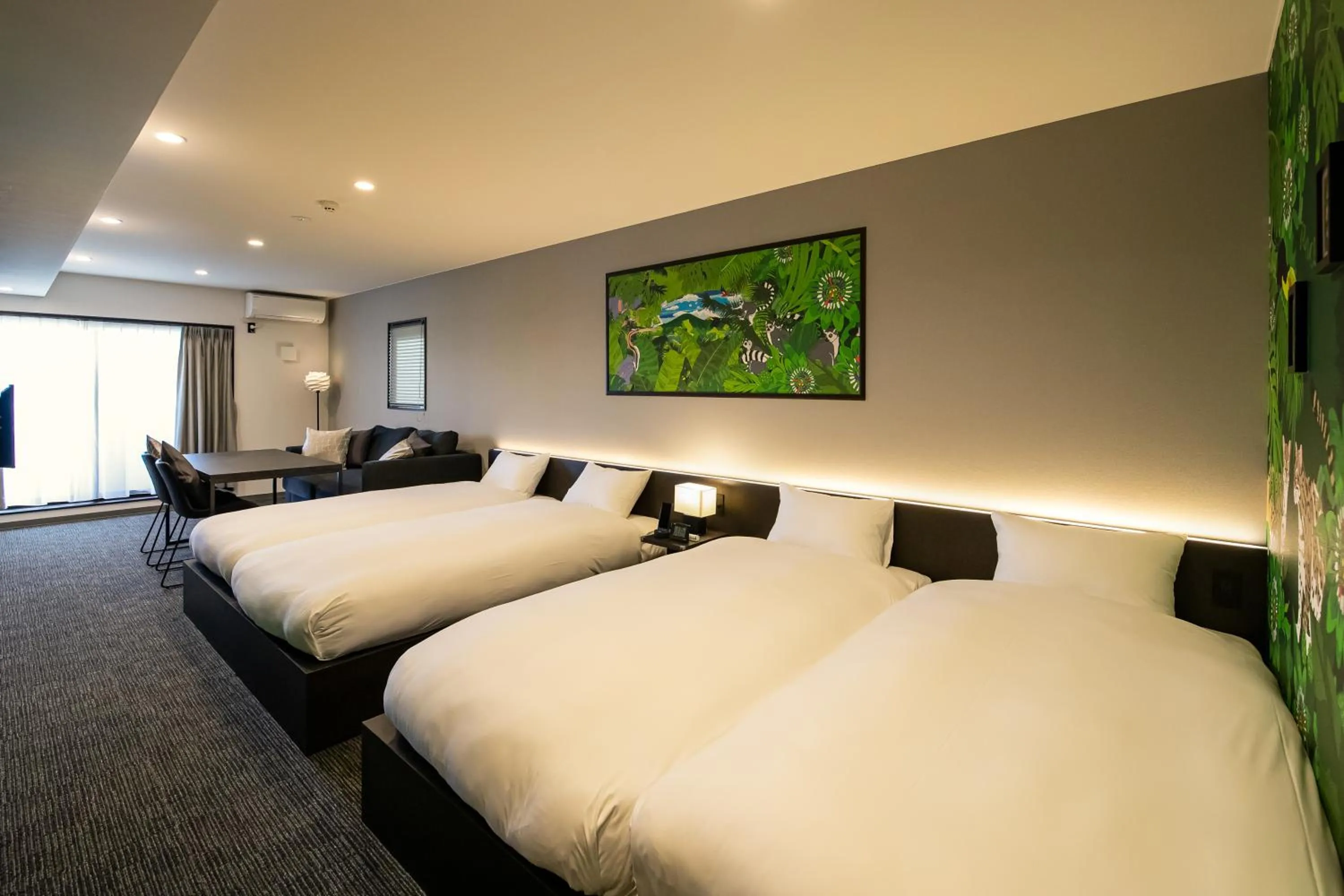 Living room, Bed in Randor Residence Kyoto Nijo Castle