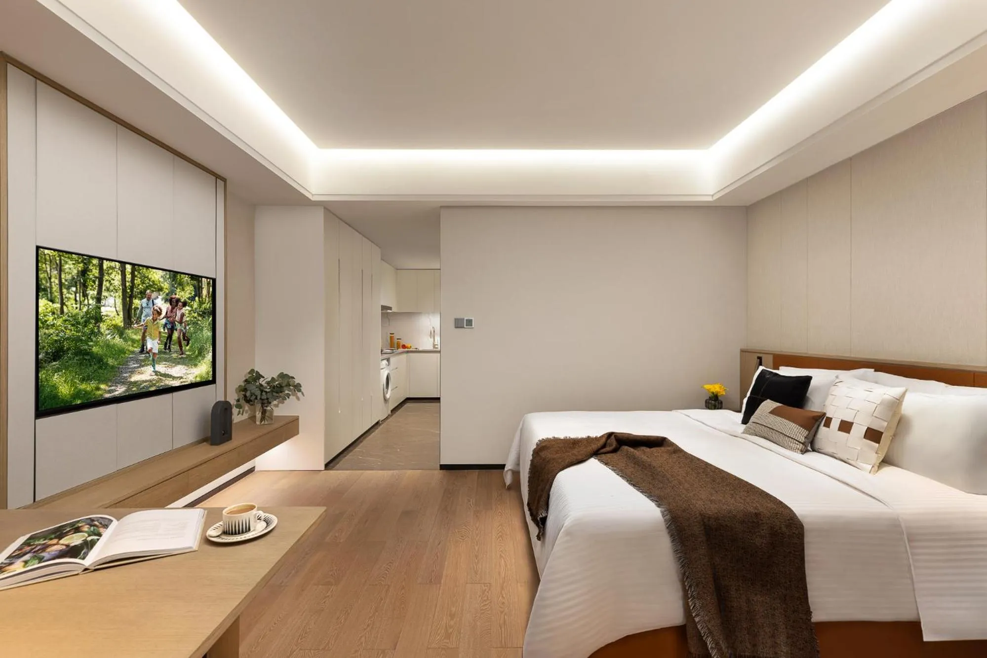 Photo of the whole room, Bed in Somerset Wanxia Shenzhen