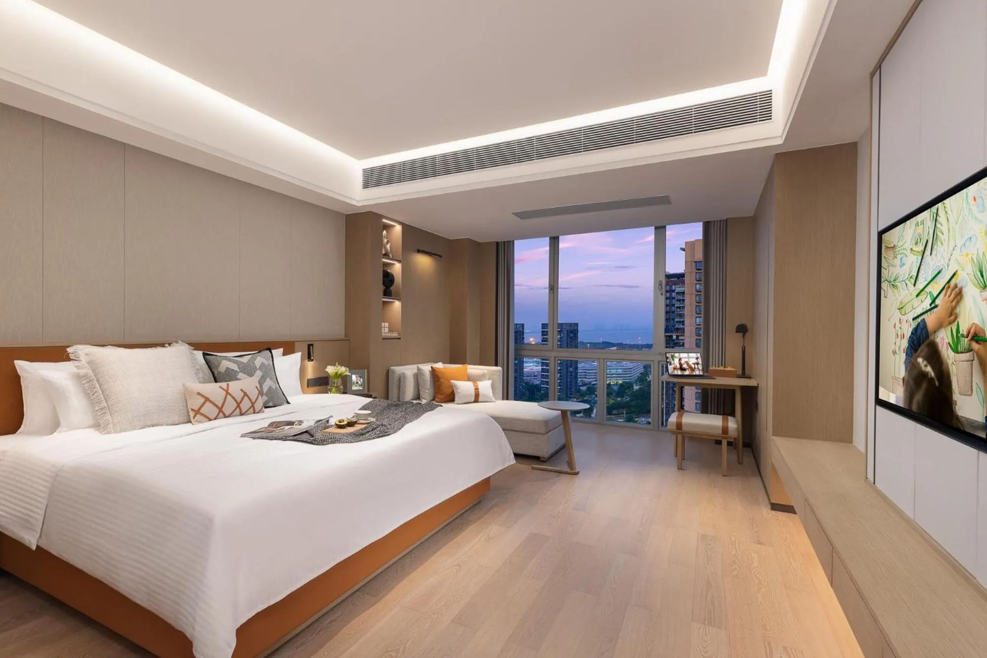 Photo of the whole room, Bed in Somerset Wanxia Shenzhen