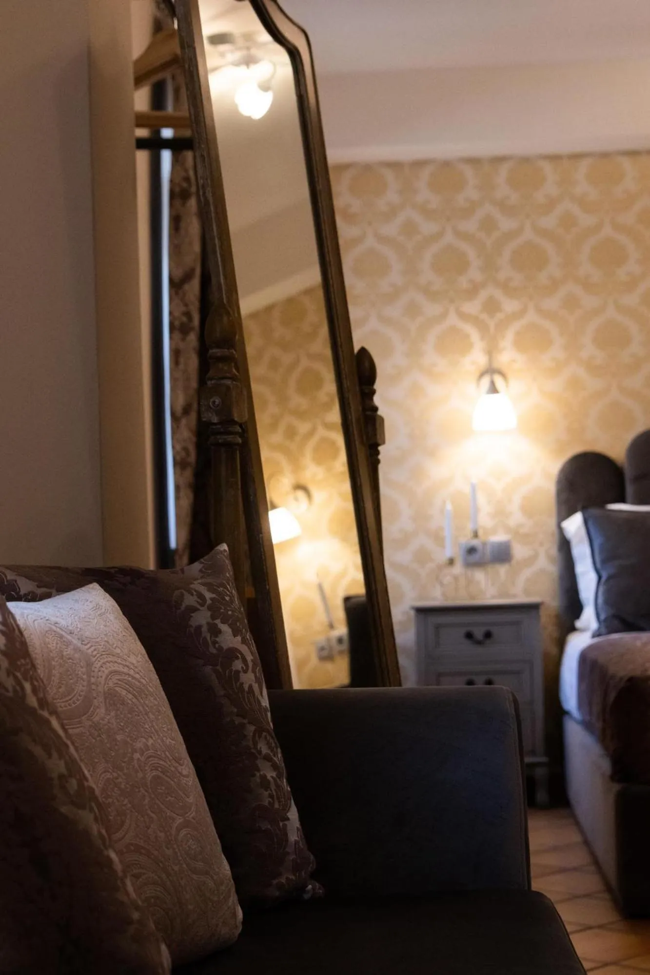 Bed in April Medieval Hotel